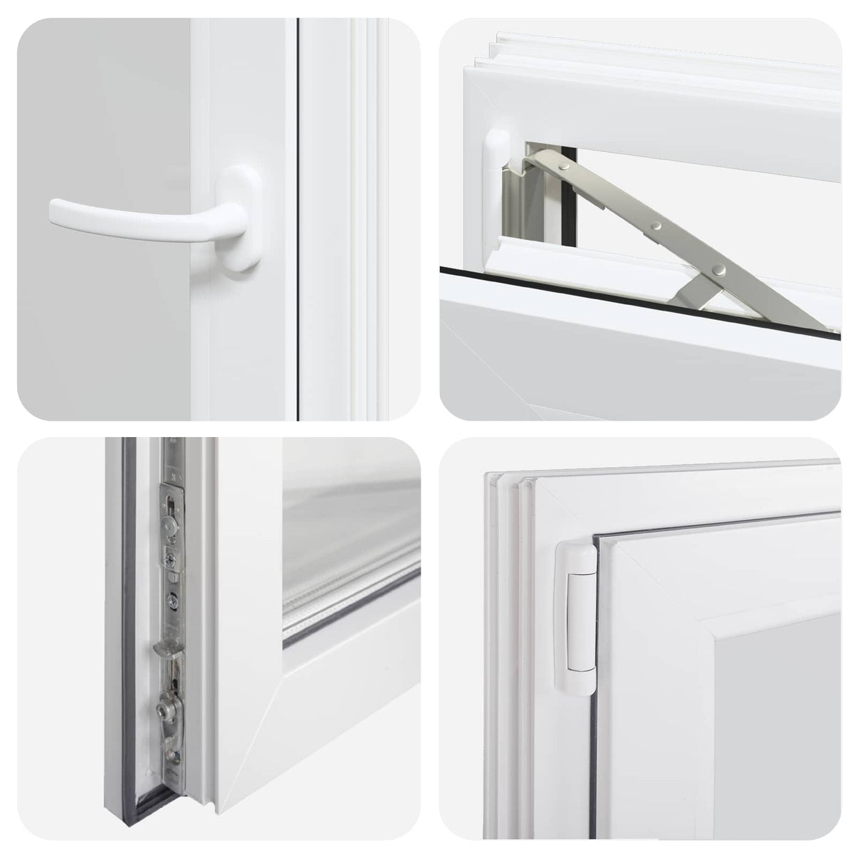 Prozor za podrum RISOR 60 x 80 cm PVC i staklo Bijela