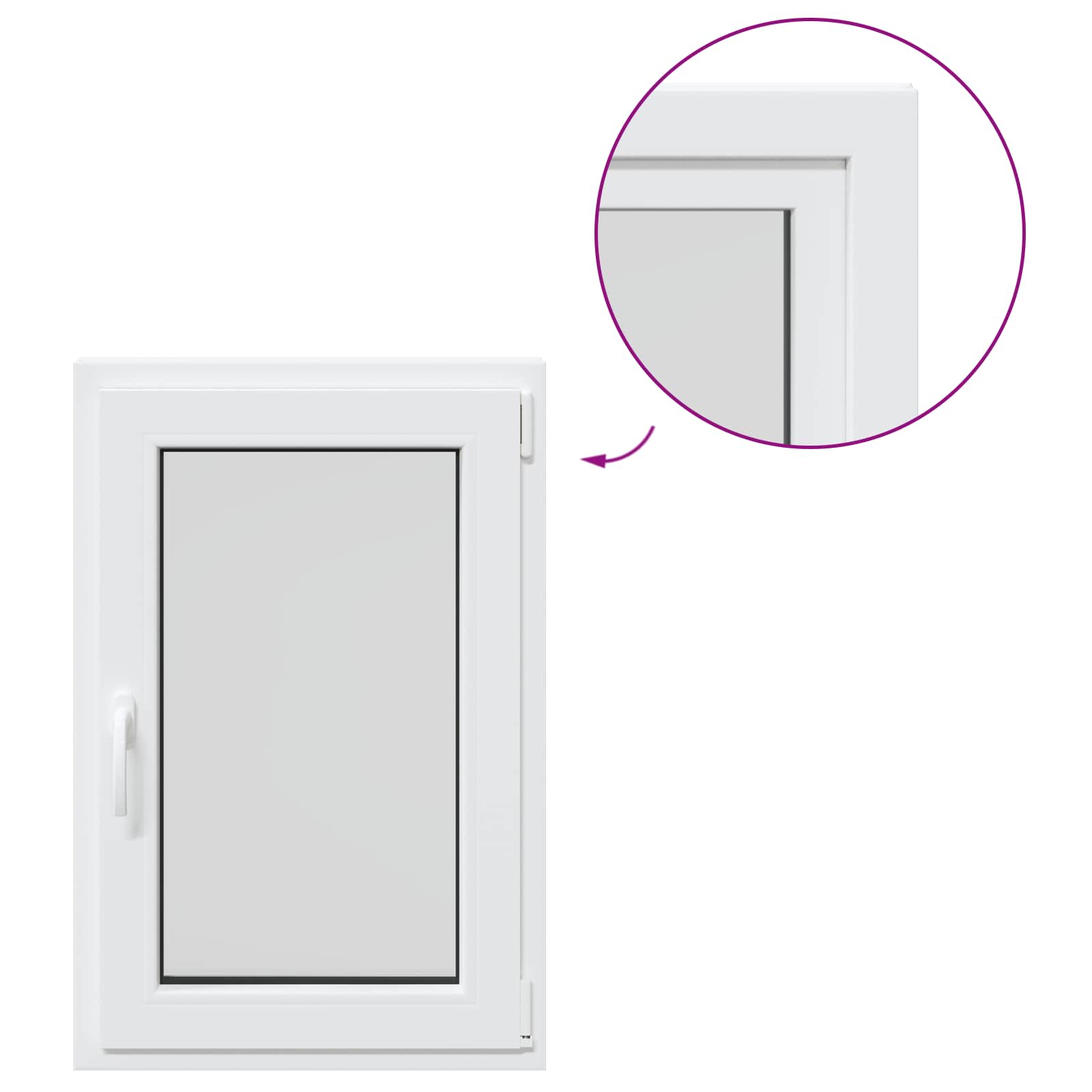 Prozor za podrum RISOR 60 x 90 cm PVC i staklo Bijela