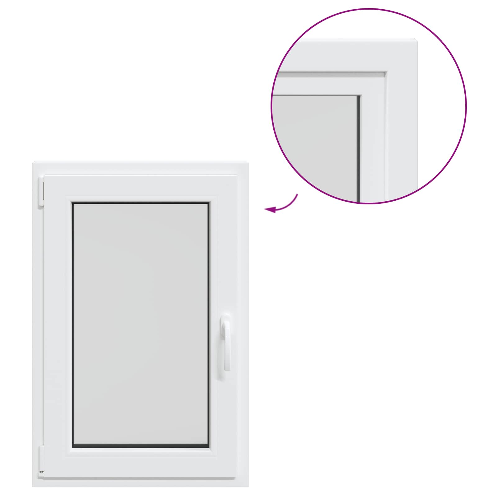Prozor za podrum RISOR 60 x 100 cm PVC i staklo Bijela