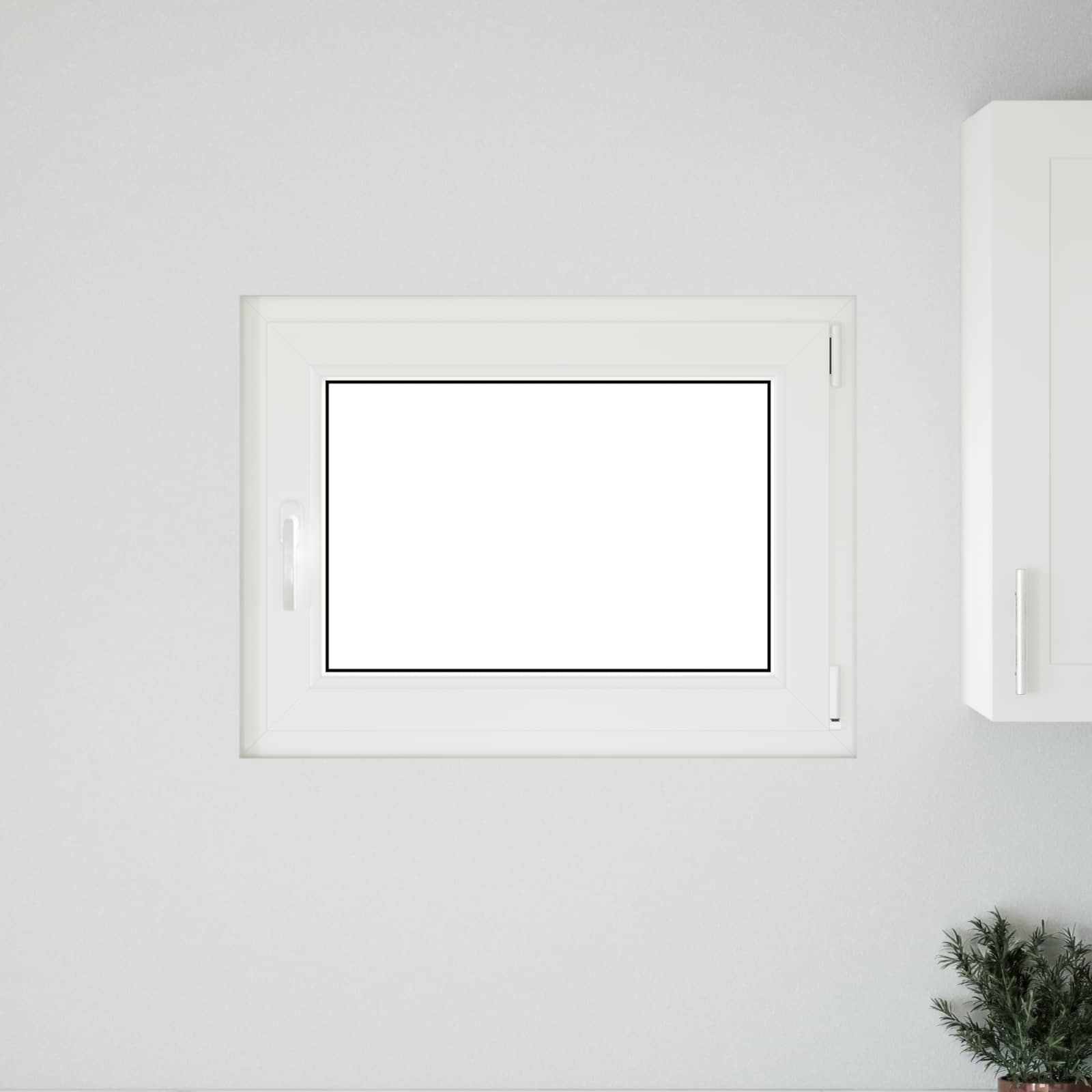 Prozor za podrum RISOR 80 x 60 cm PVC i staklo Bijela