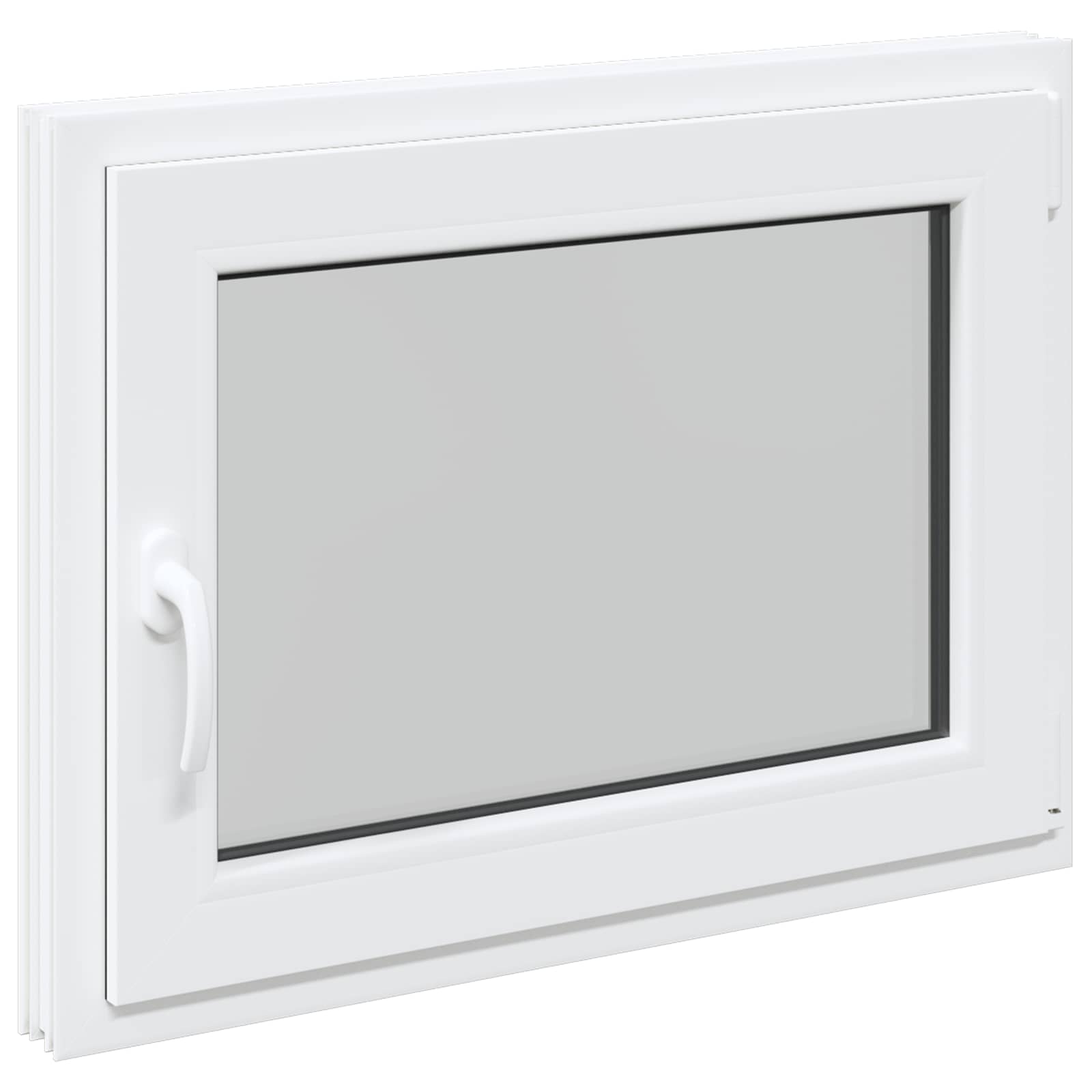 Prozor za podrum RISOR 80 x 70 cm PVC i staklo Bijela
