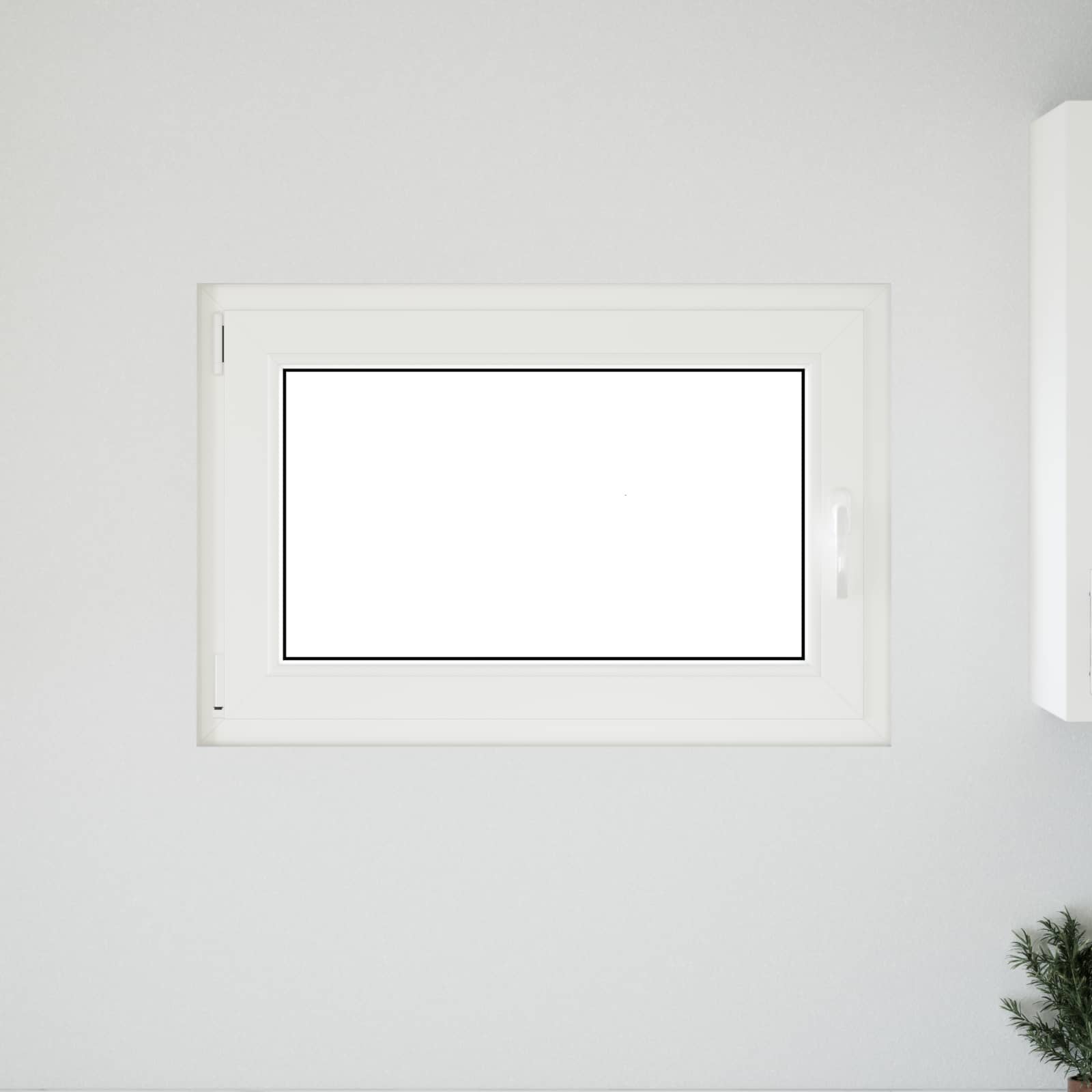 Prozor za podrum RISOR 90 x 60 cm PVC i staklo Bijela