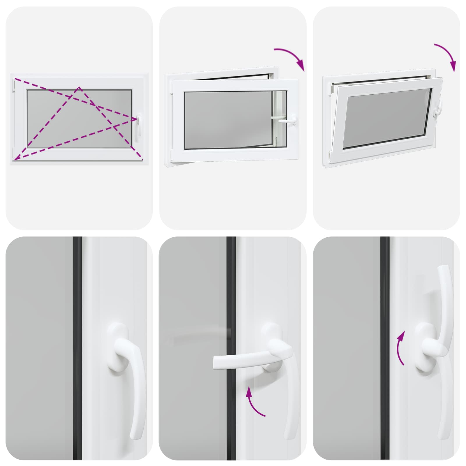Prozor za podrum RISOR 90 x 60 cm PVC i staklo Bijela