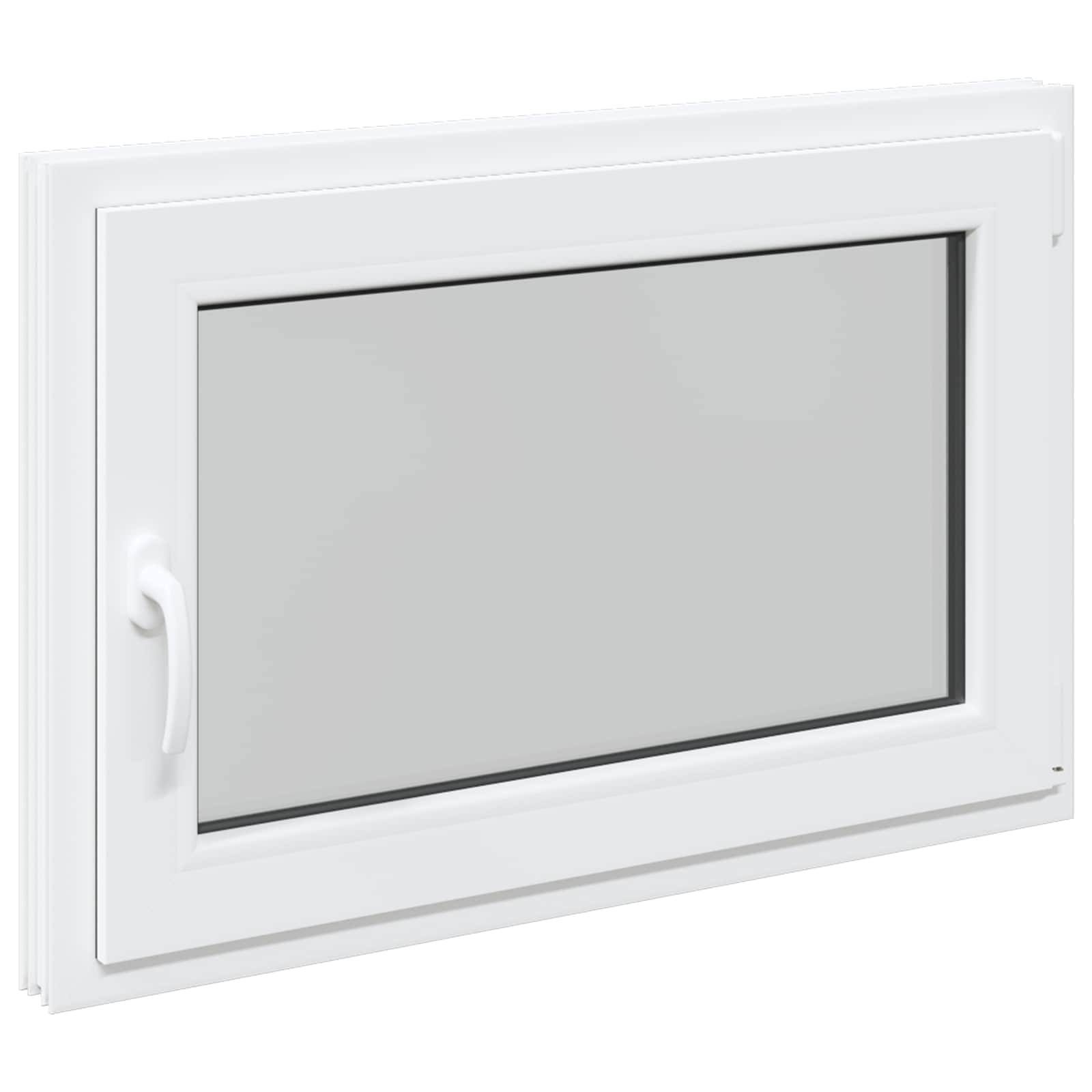 Prozor za podrum RISOR 90 x 70 cm PVC i staklo Bijela