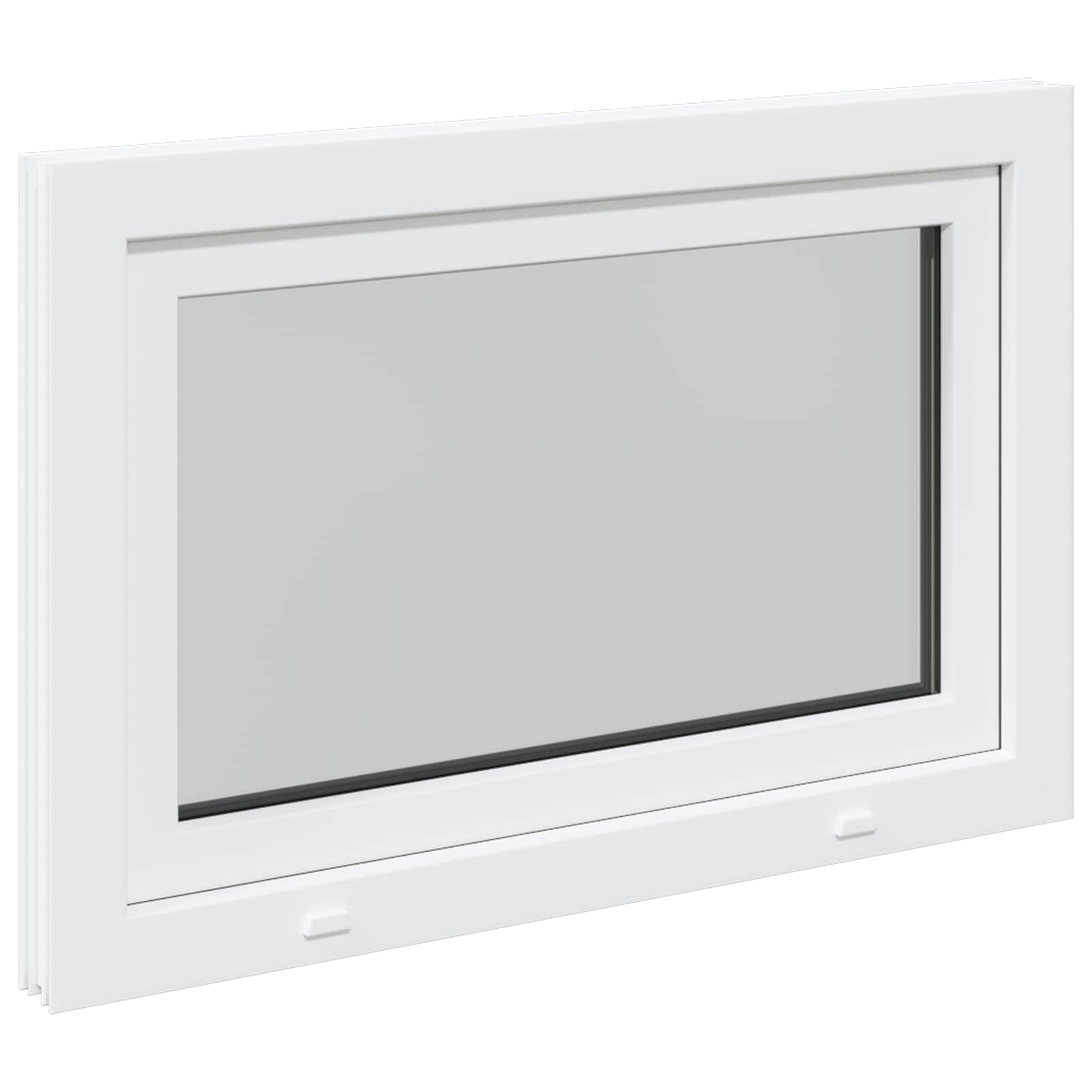 Prozor za podrum RISOR 90 x 70 cm PVC i staklo Bijela