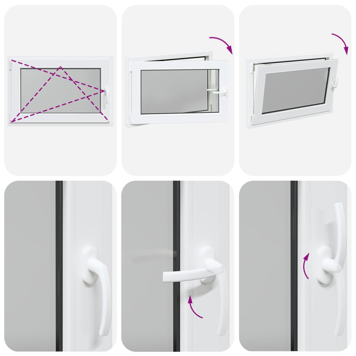 Prozor za podrum RISOR 100 x 50 cm PVC i staklo Bijela