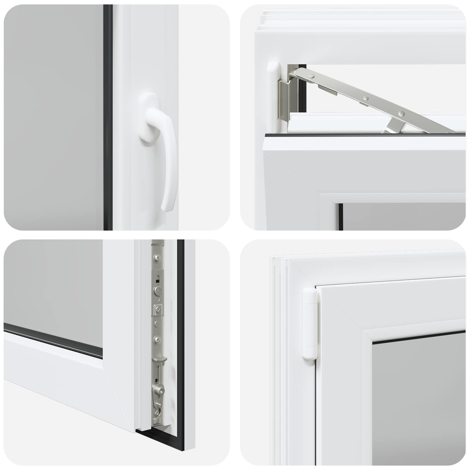 Prozor za podrum RISOR 100 x 50 cm PVC i staklo Bijela