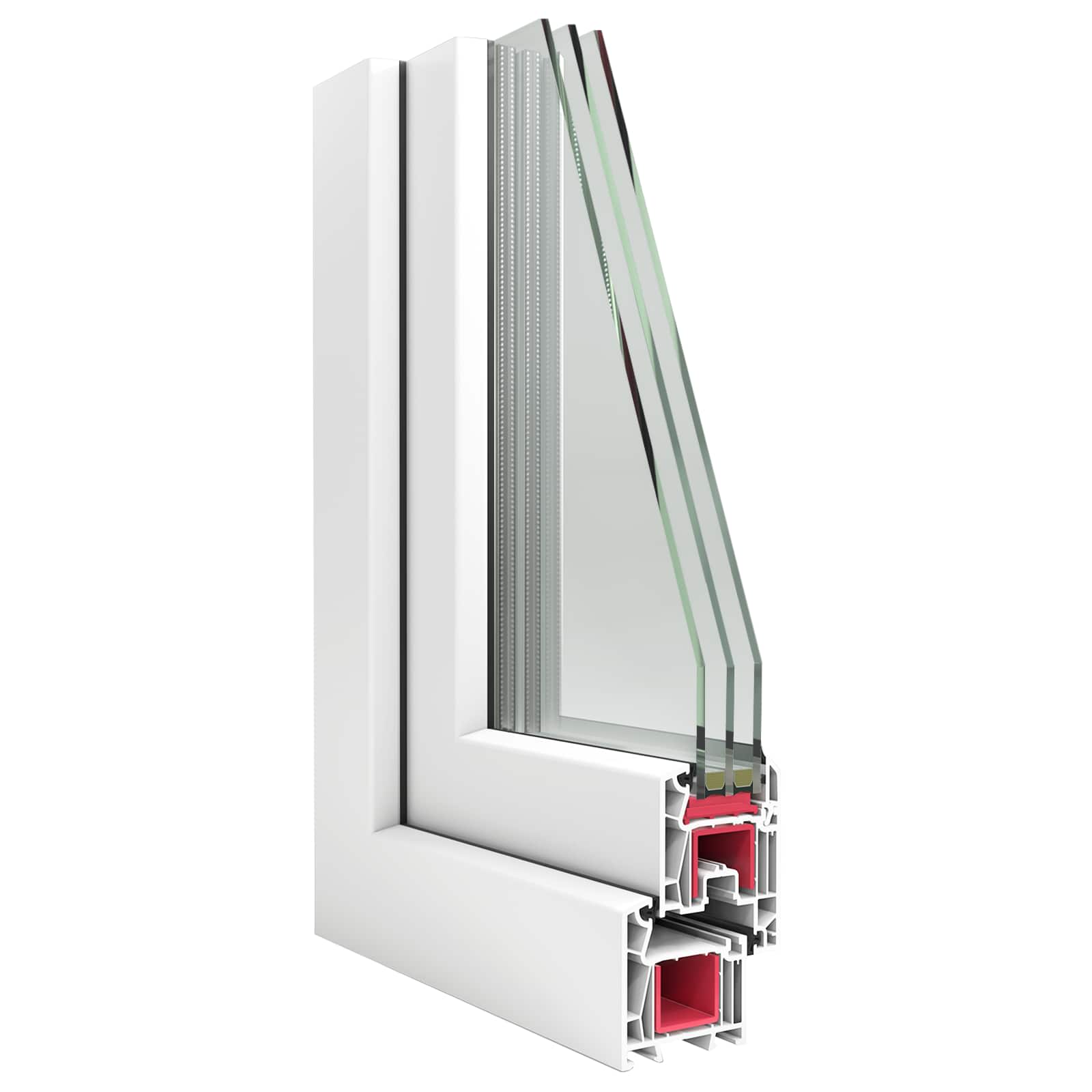 Prozor za podrum RISOR 100 x 50 cm PVC i staklo Bijela