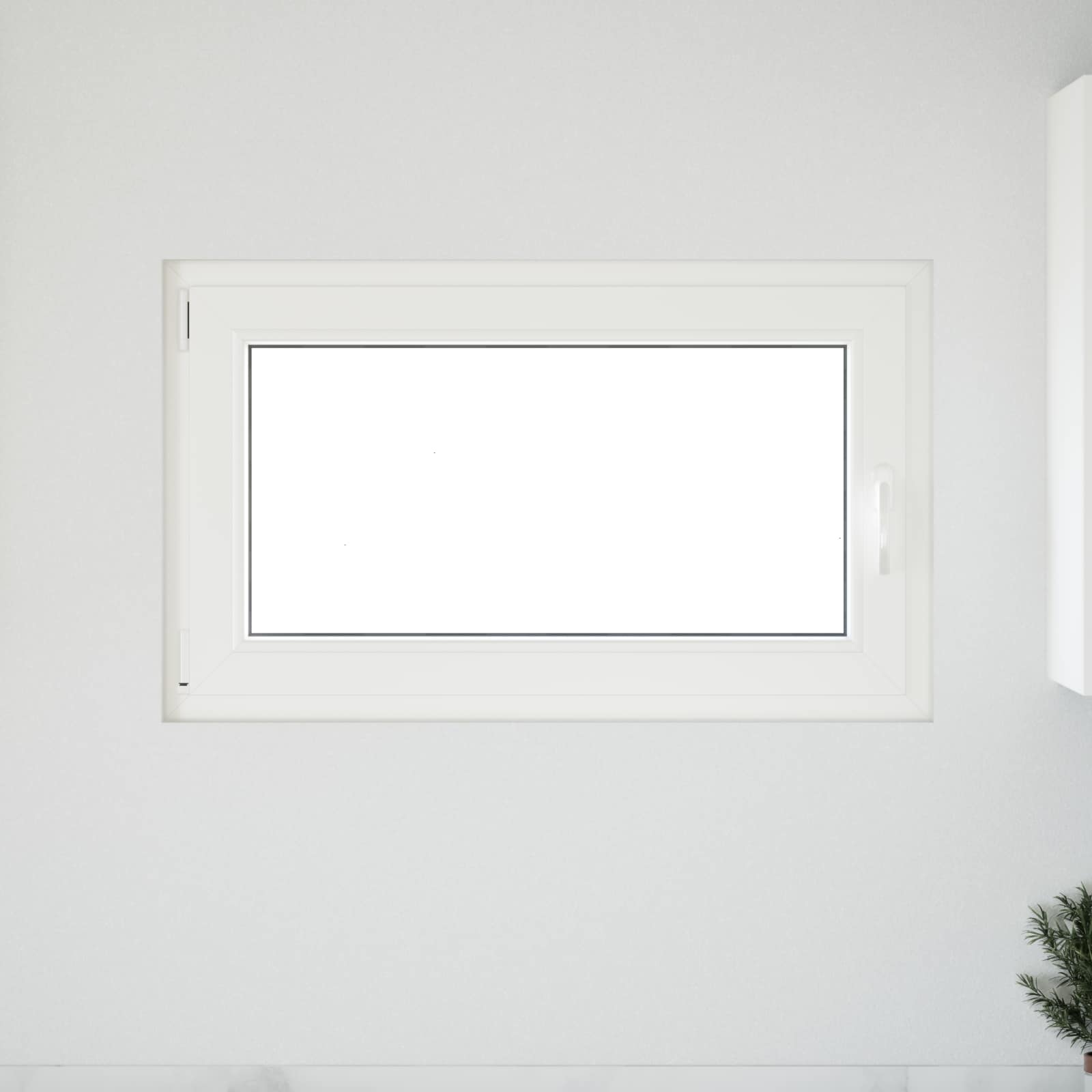 Prozor za podrum RISOR 100 x 60 cm PVC i staklo Bijela