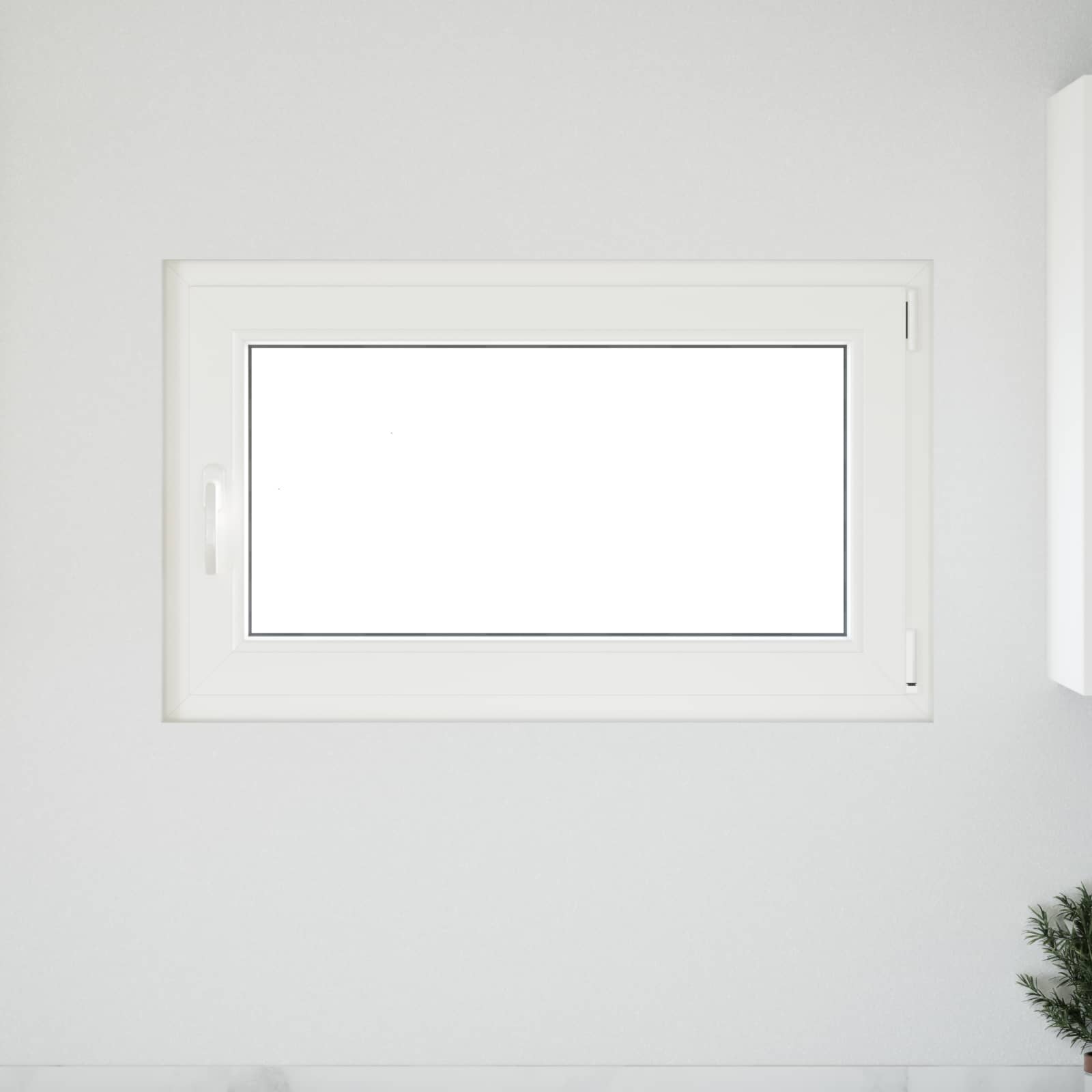 Prozor za podrum RISOR 100 x 70 cm PVC i staklo Bijela