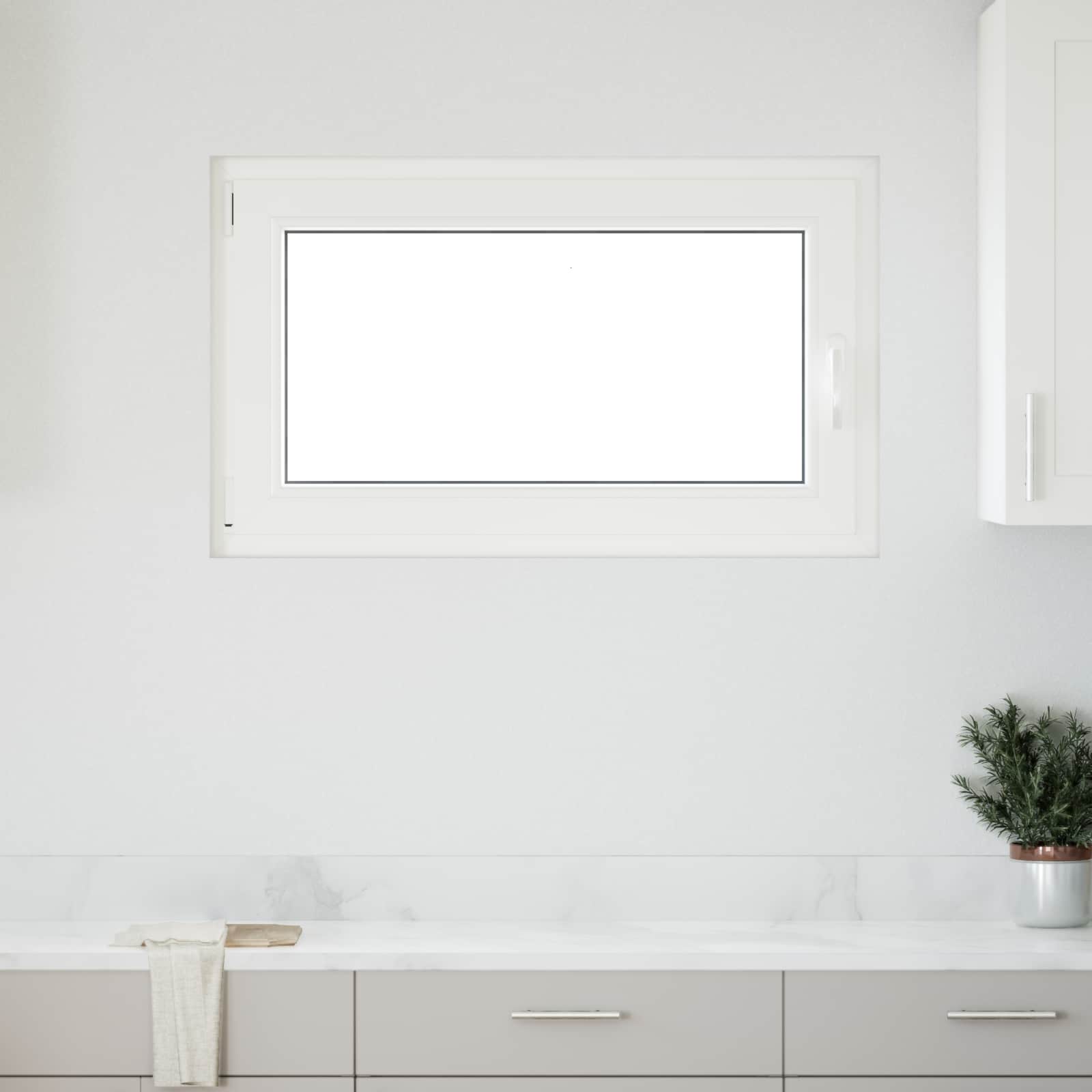 Prozor za podrum RISOR 100 x 70 cm PVC i staklo Bijela