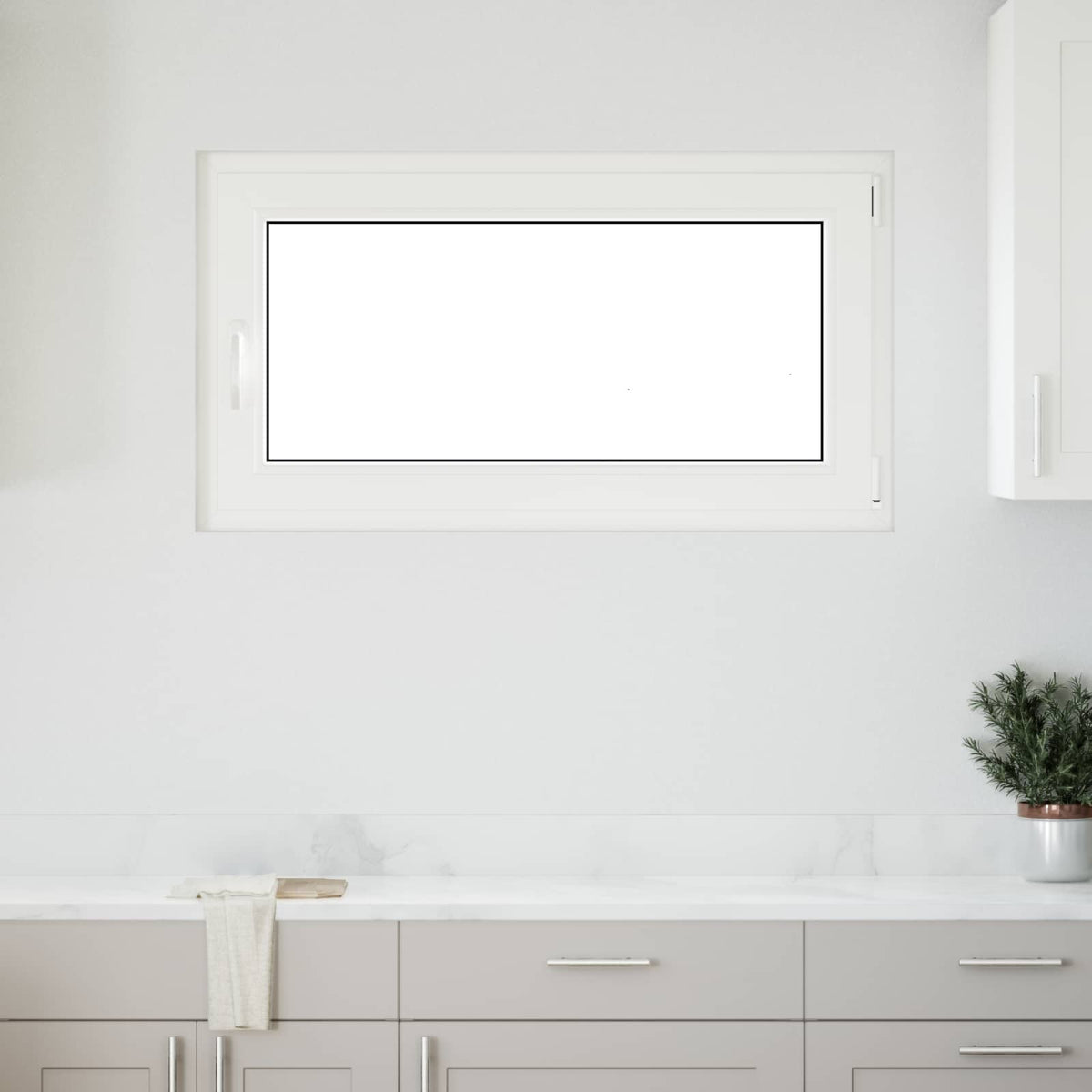 Prozor za podrum RISOR 110 x 50 cm PVC i staklo Bijela