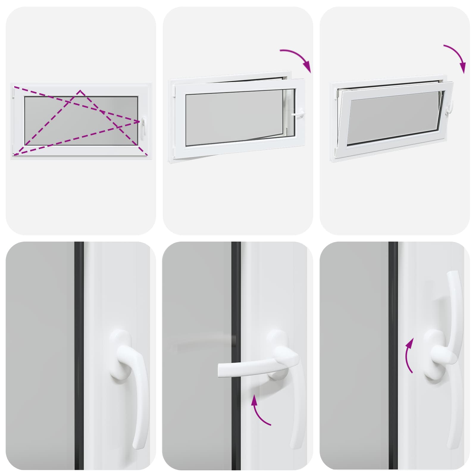 Prozor za podrum RISOR 110 x 60 cm PVC i staklo Bijela