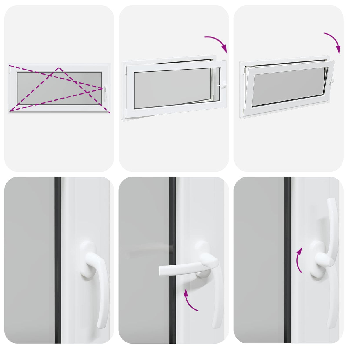 Prozor za podrum RISOR 120 x 60 cm PVC i staklo Bijela