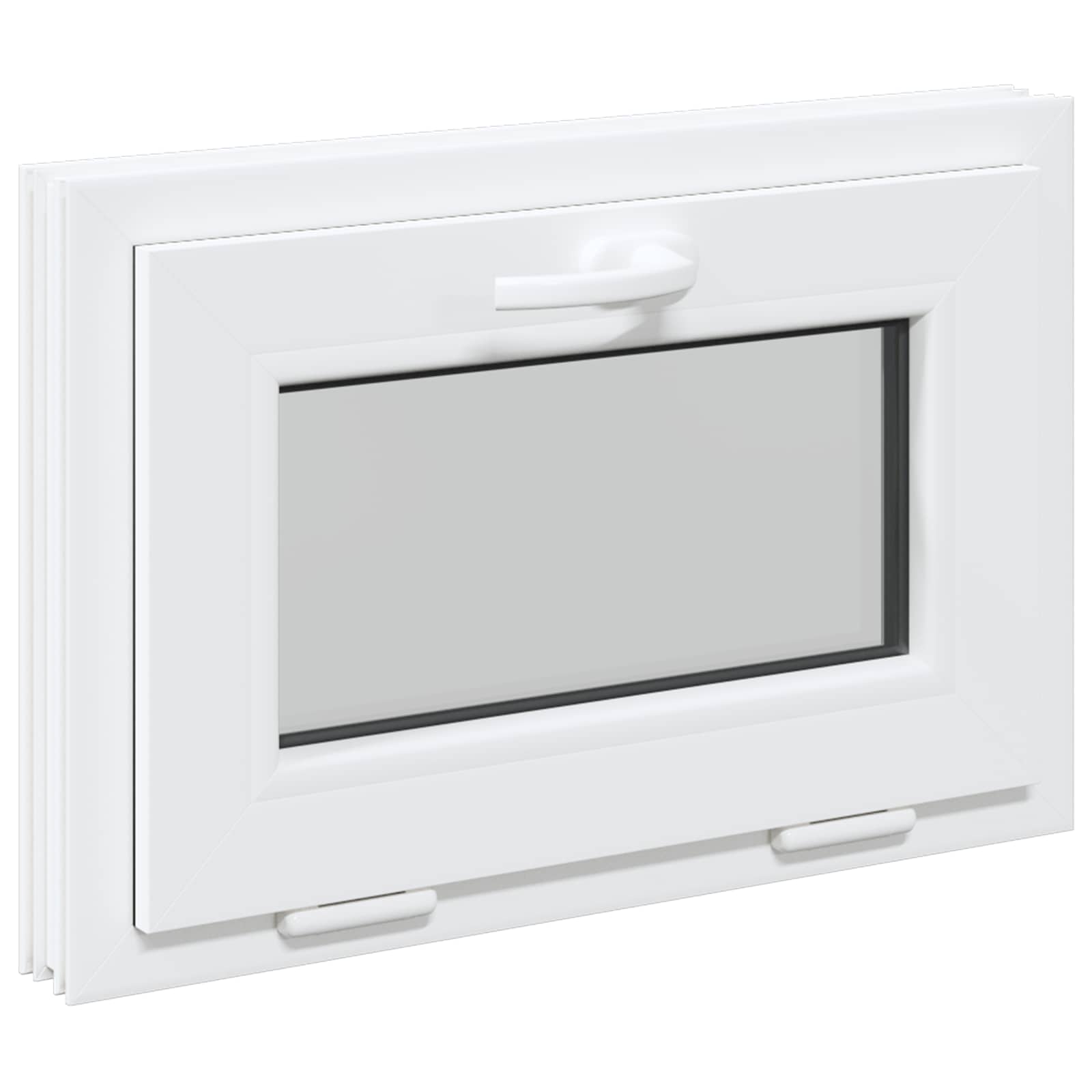 Prozor za podrum RISOR 60 x 40 cm PVC i staklo Bijela