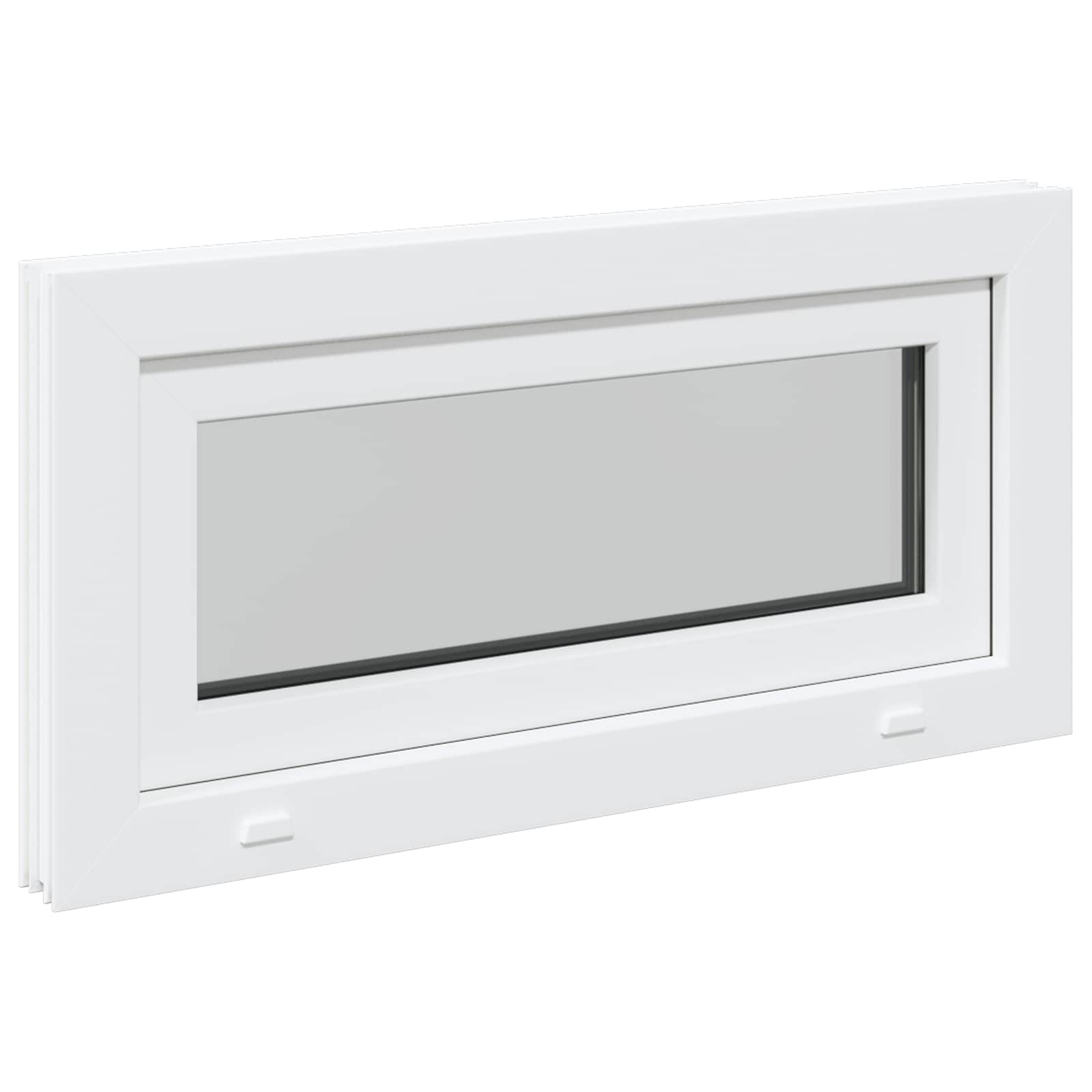 Prozor za podrum RISOR 80 x 40 cm PVC i staklo Bijela