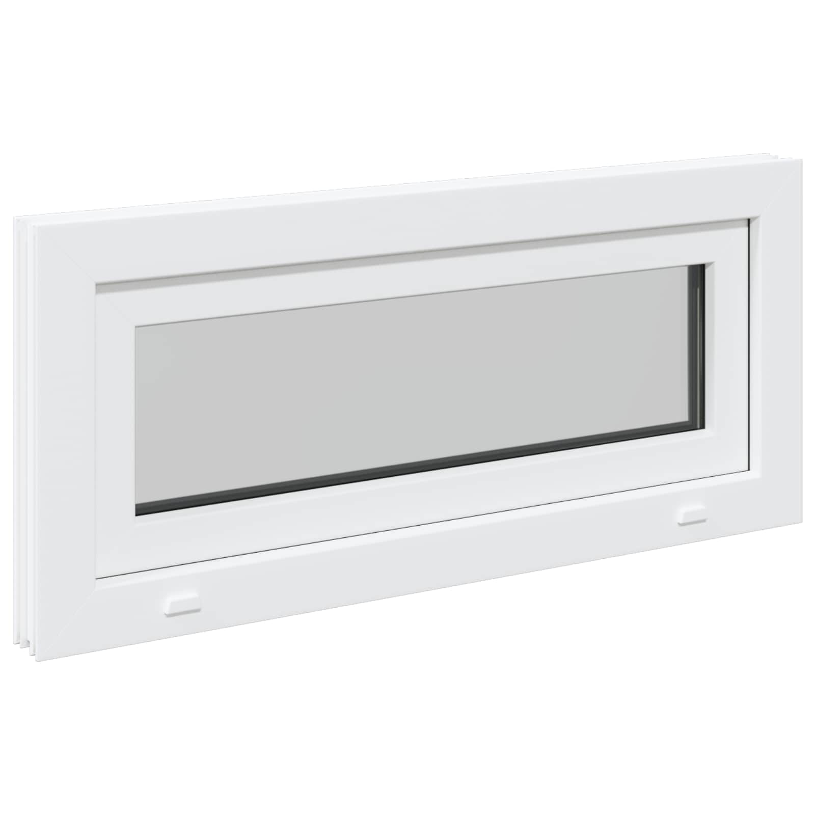 Prozor za podrum RISOR 90 x 40 cm PVC i staklo Bijela
