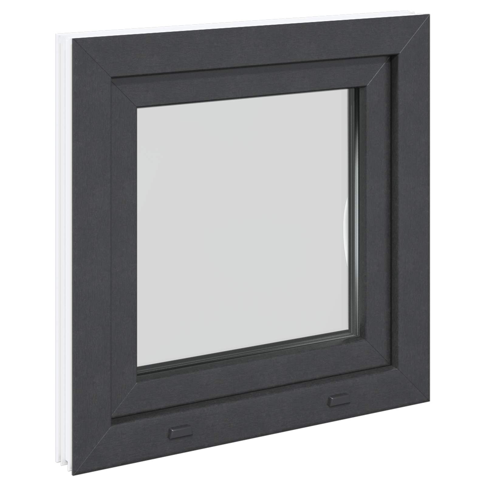 Prozor za podrum RISOR 50 x 50 cm PVC i staklo Antracit