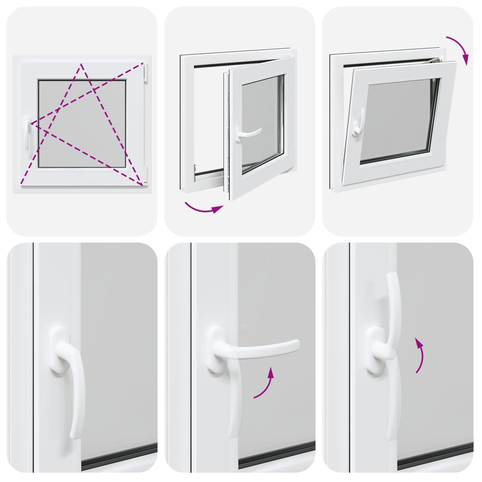 Prozor za podrum RISOR 50 x 50 cm PVC i staklo Antracit