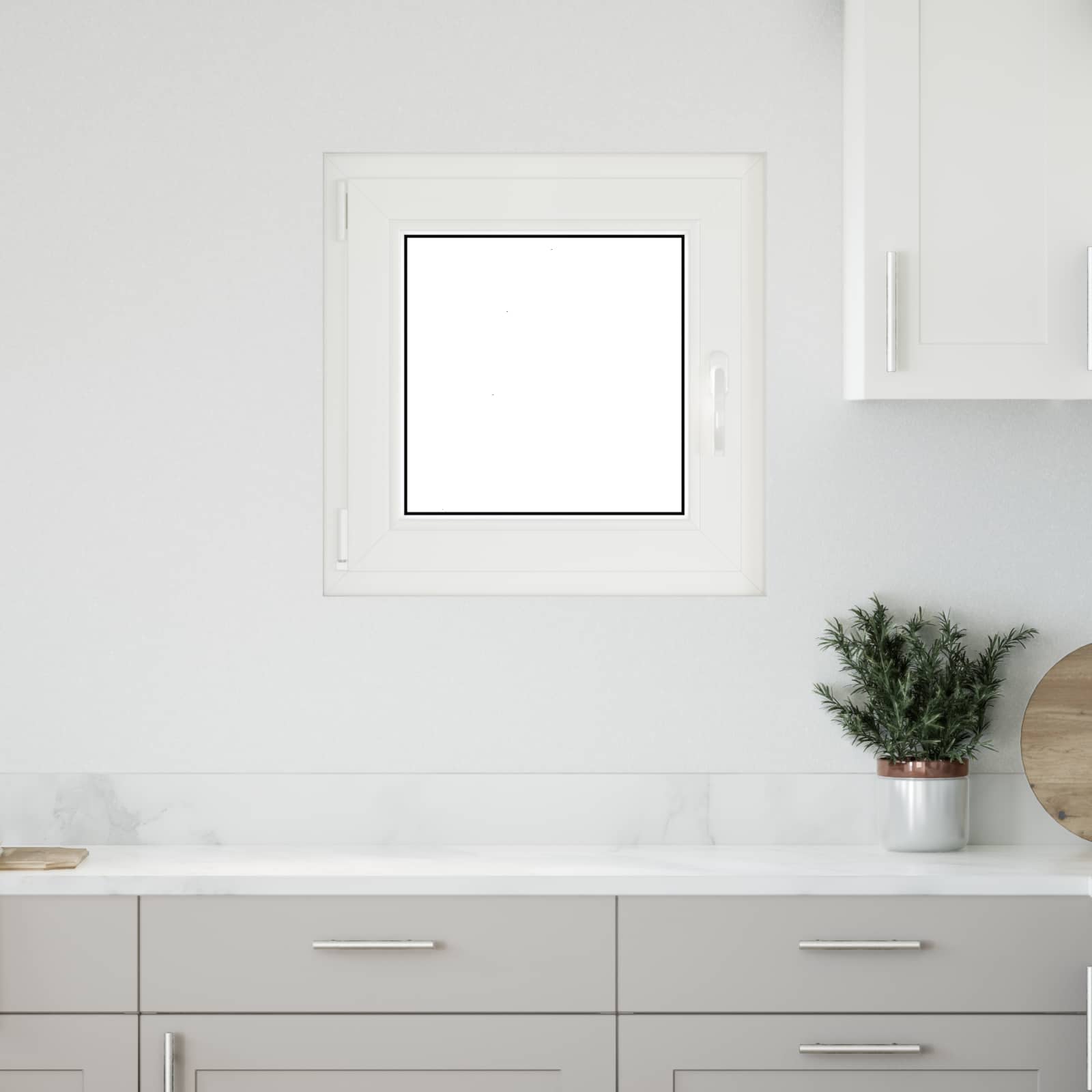 Prozor za podrum RISOR 50 x 50 cm PVC i staklo Antracit