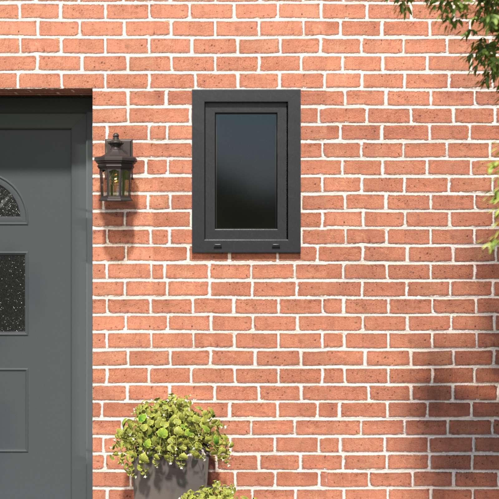 Prozor za podrum RISOR 50 x 75 cm PVC i staklo Antracit