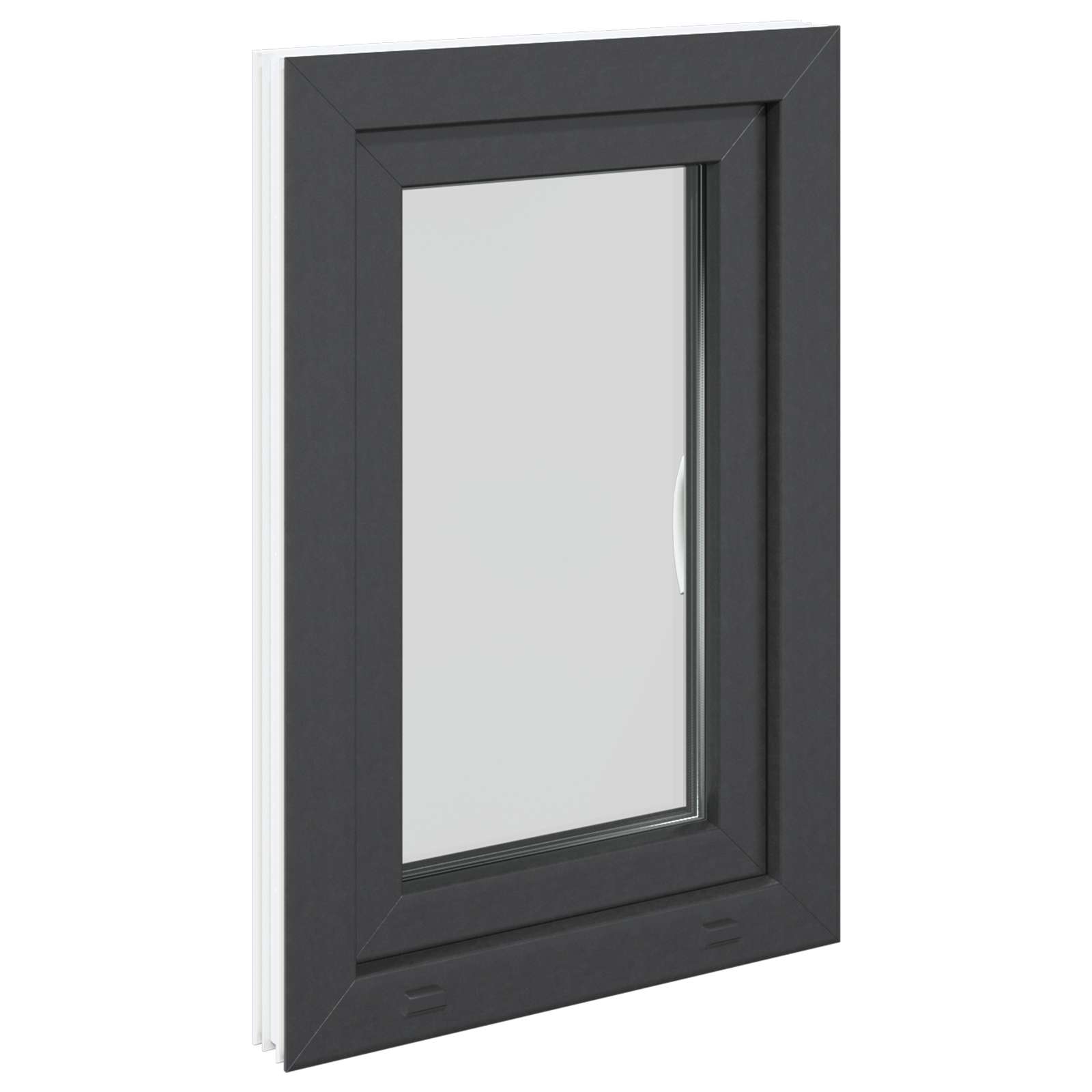 Prozor za podrum RISOR 50 x 75 cm PVC i staklo Antracit