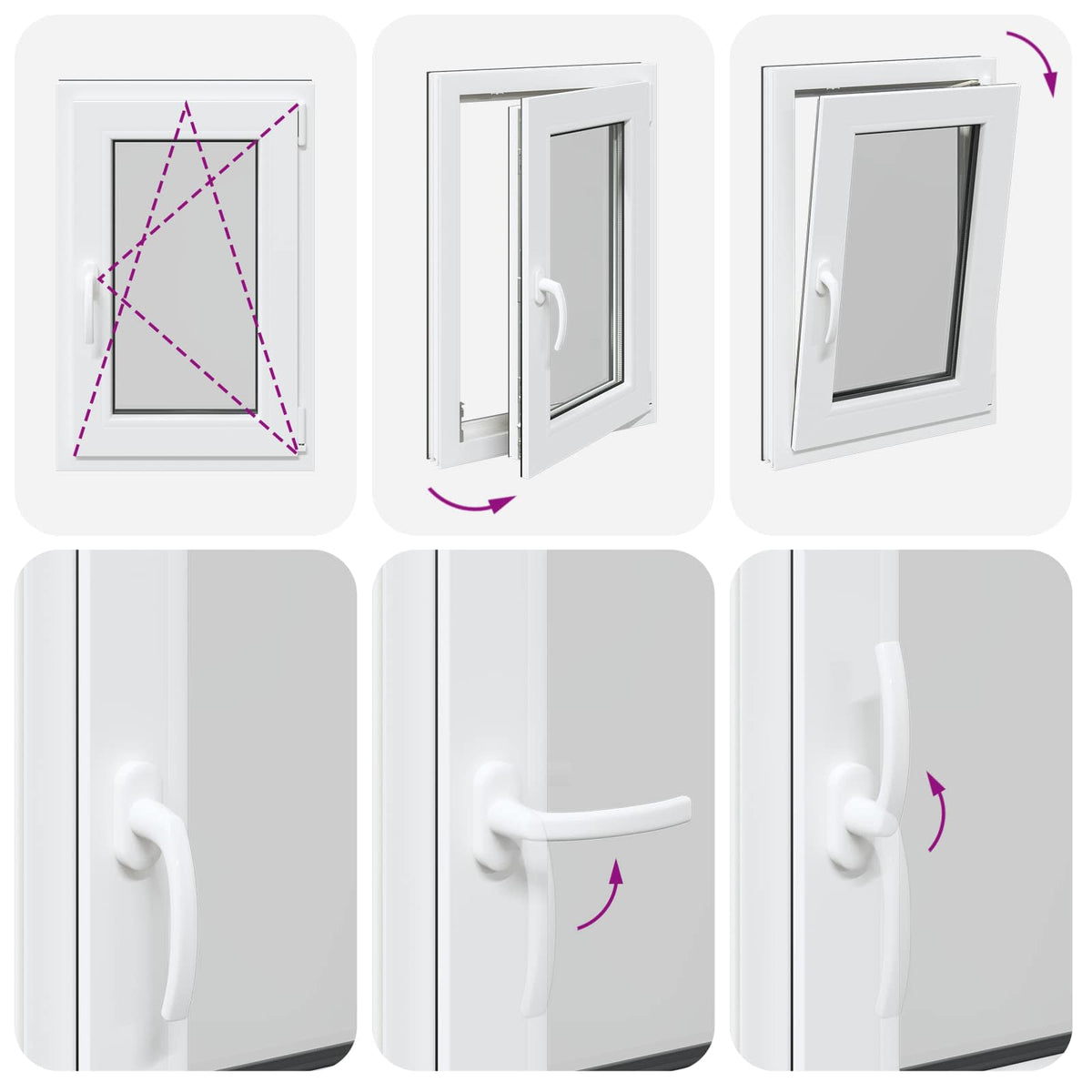 Prozor za podrum RISOR 50 x 75 cm PVC i staklo Antracit