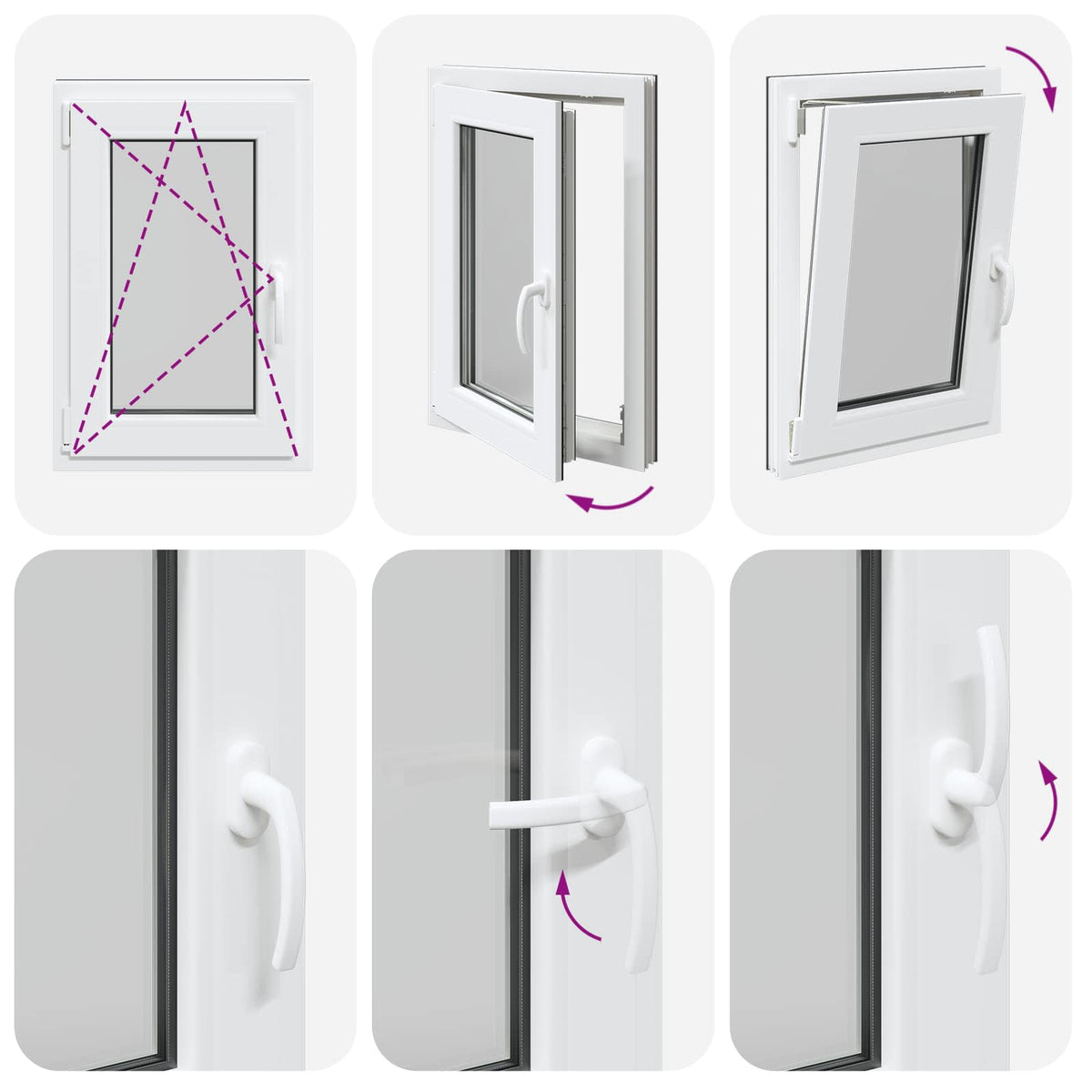 Prozor za podrum RISOR 50 x 75 cm PVC i staklo Antracit
