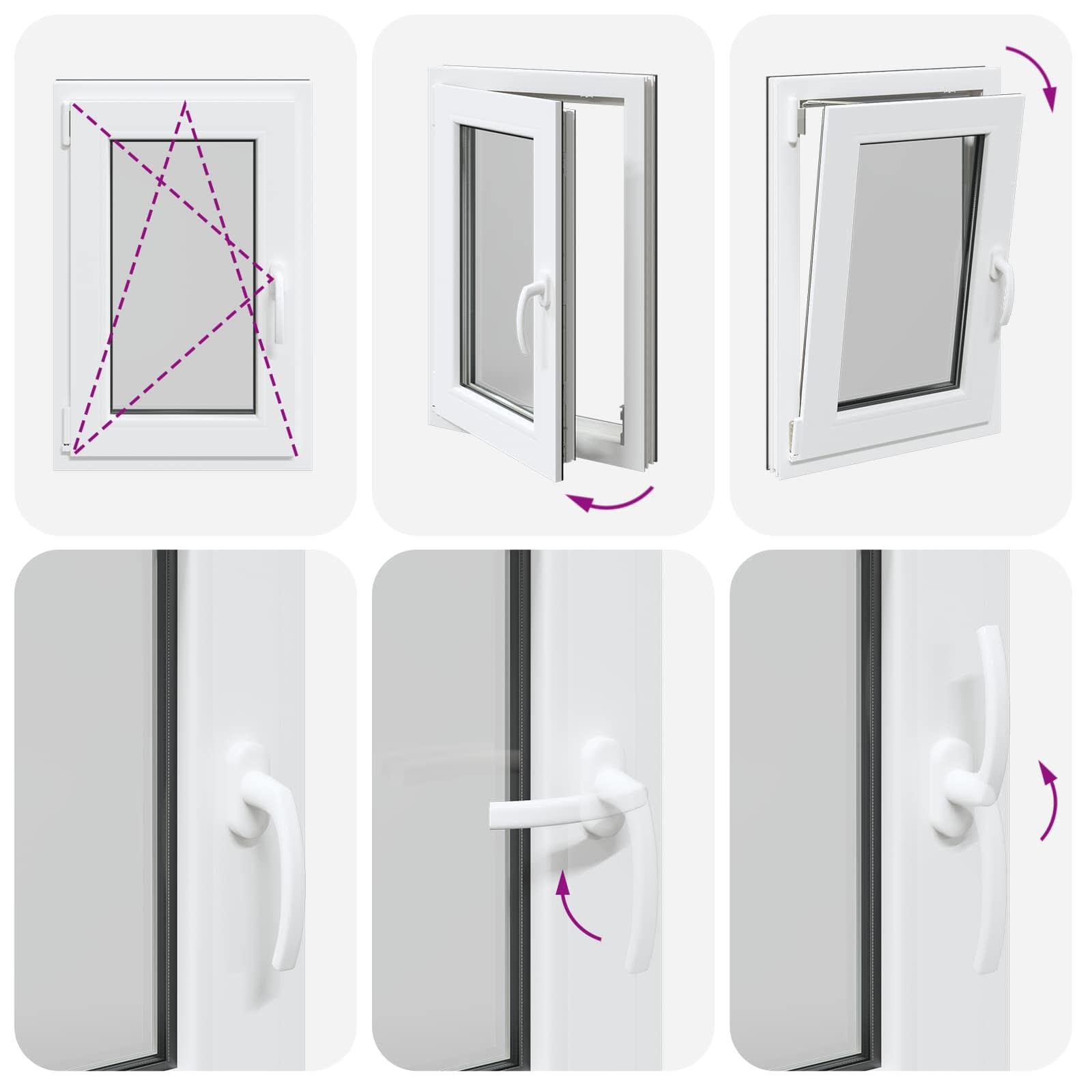 Prozor za podrum RISOR 50 x 75 cm PVC i staklo Antracit