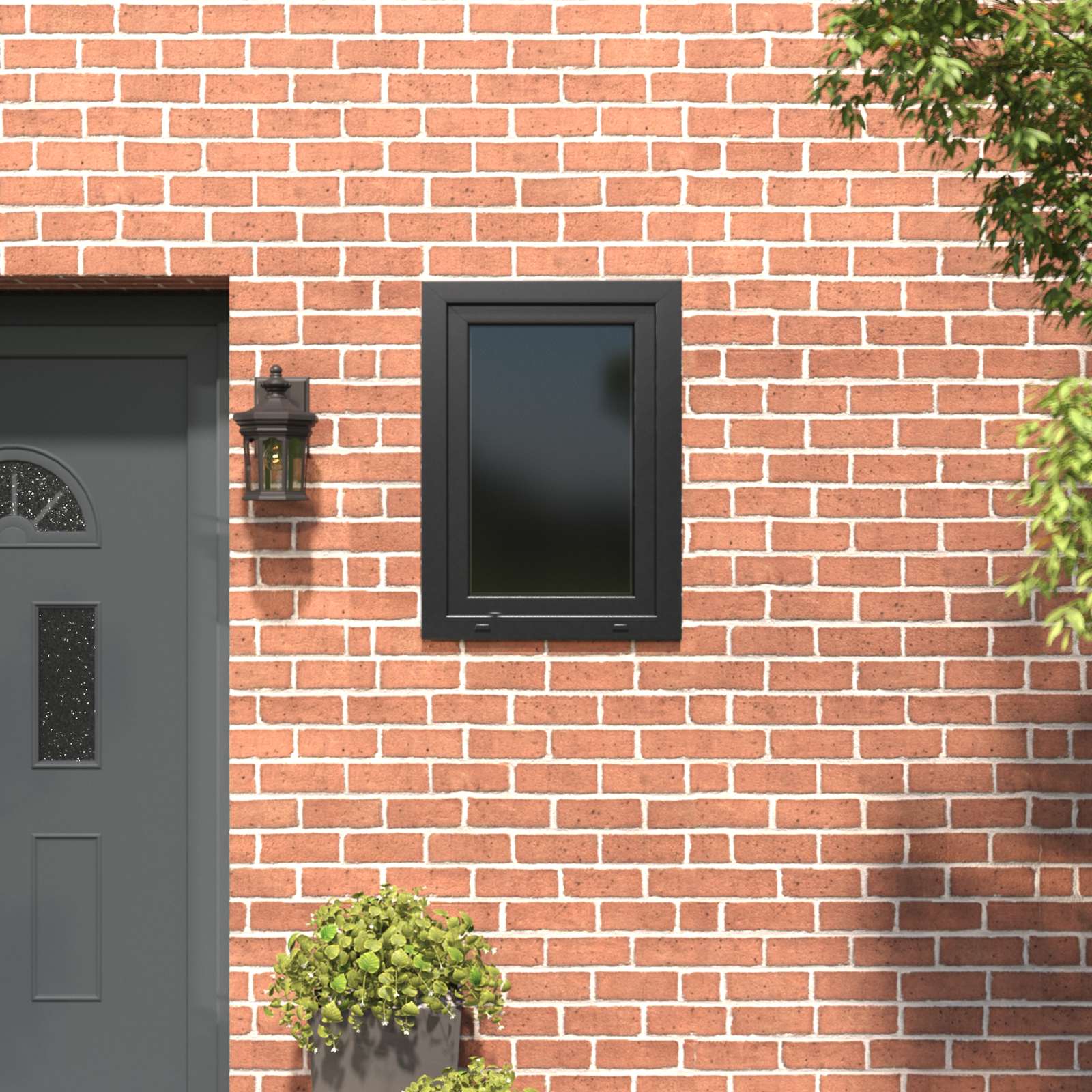 Prozor za podrum RISOR 60 x 80 cm PVC i staklo Antracit