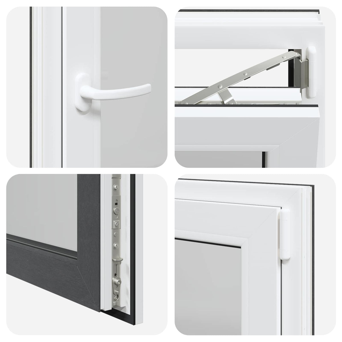 Prozor za podrum RISOR 60 x 80 cm PVC i staklo Antracit