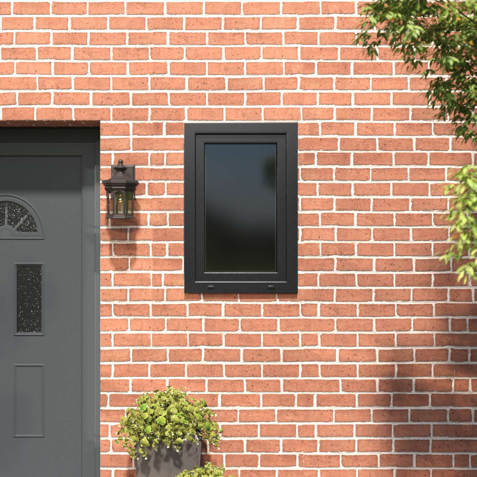 Prozor za podrum RISOR 60 x 80 cm PVC i staklo Antracit