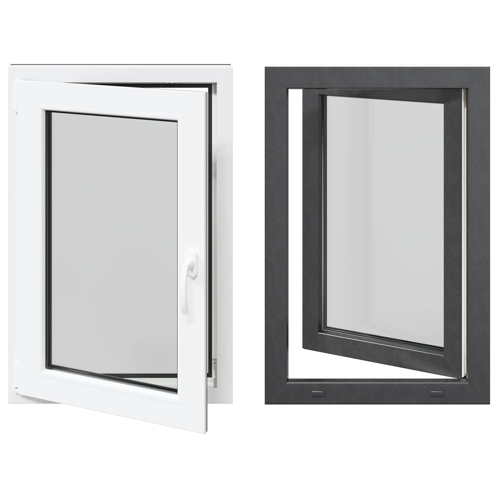 Prozor za podrum RISOR 60 x 80 cm PVC i staklo Antracit