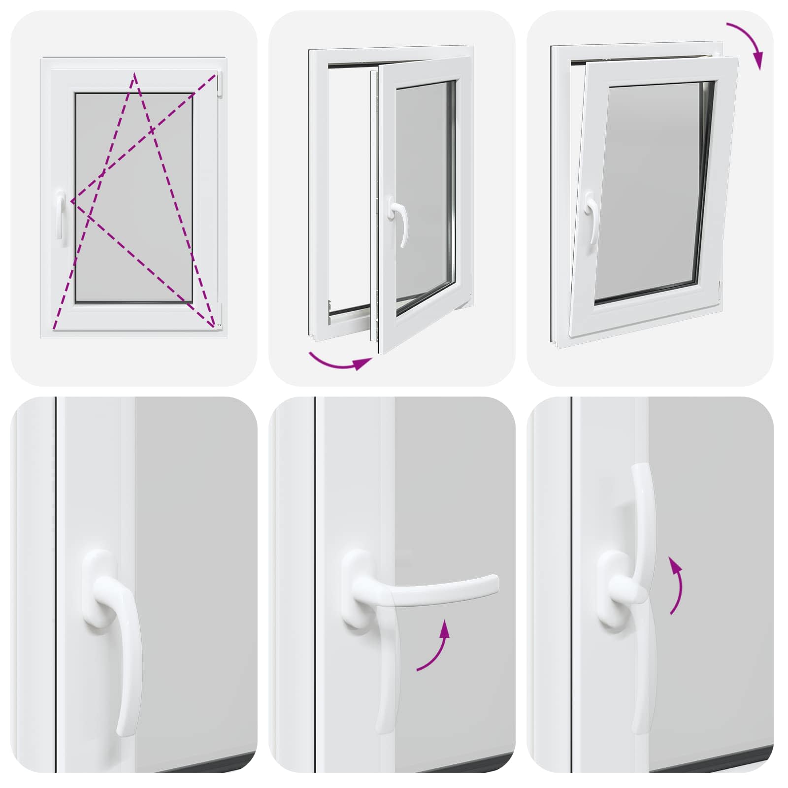 Prozor za podrum RISOR 60 x 80 cm PVC i staklo Antracit