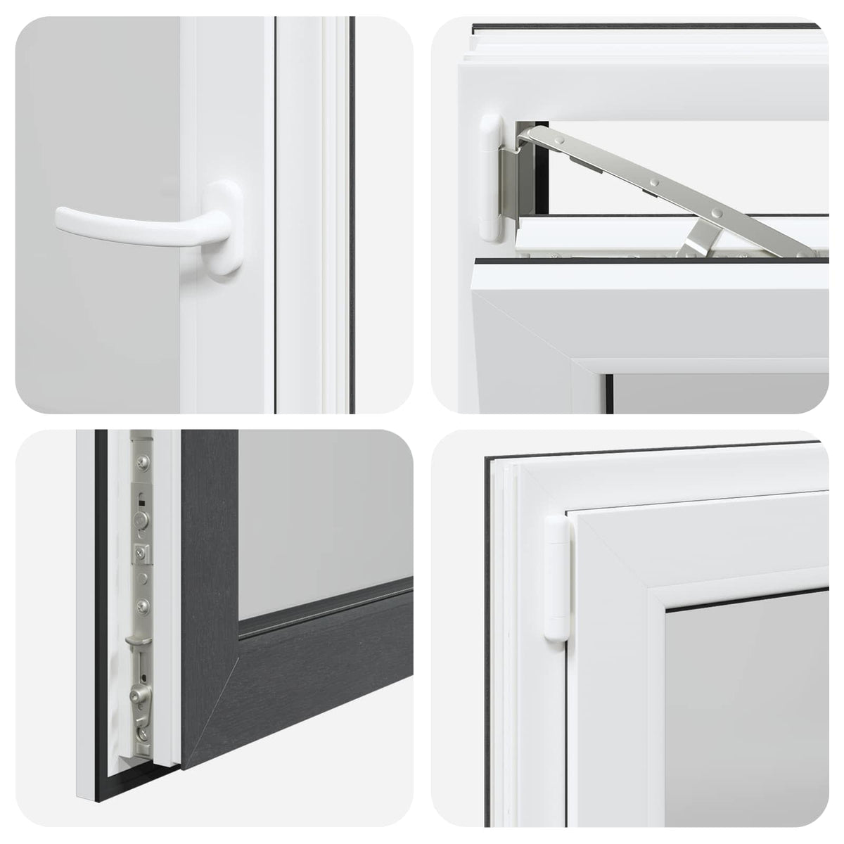 Prozor za podrum RISOR 60 x 90 cm PVC i staklo Antracit