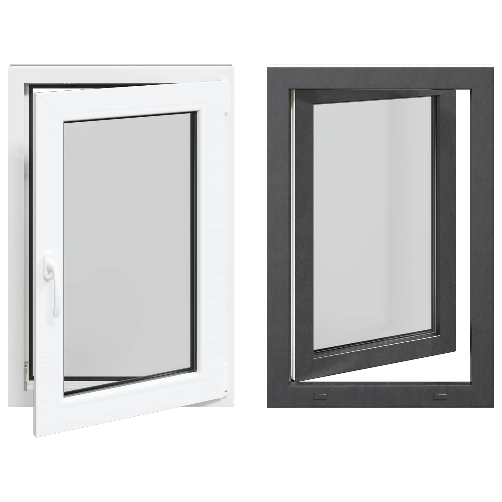 Prozor za podrum RISOR 60 x 90 cm PVC i staklo Antracit