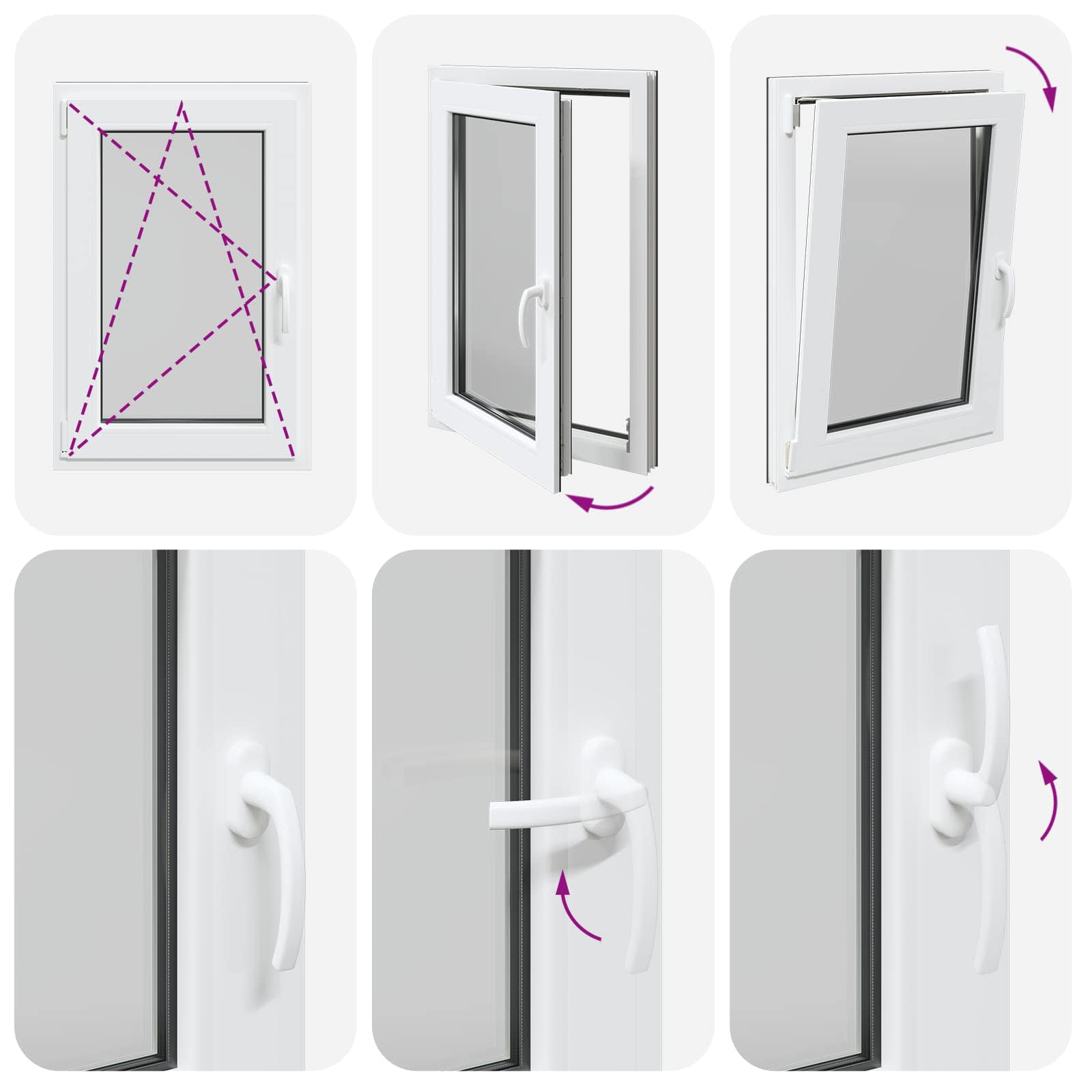 Prozor za podrum RISOR 60 x 90 cm PVC i staklo Antracit