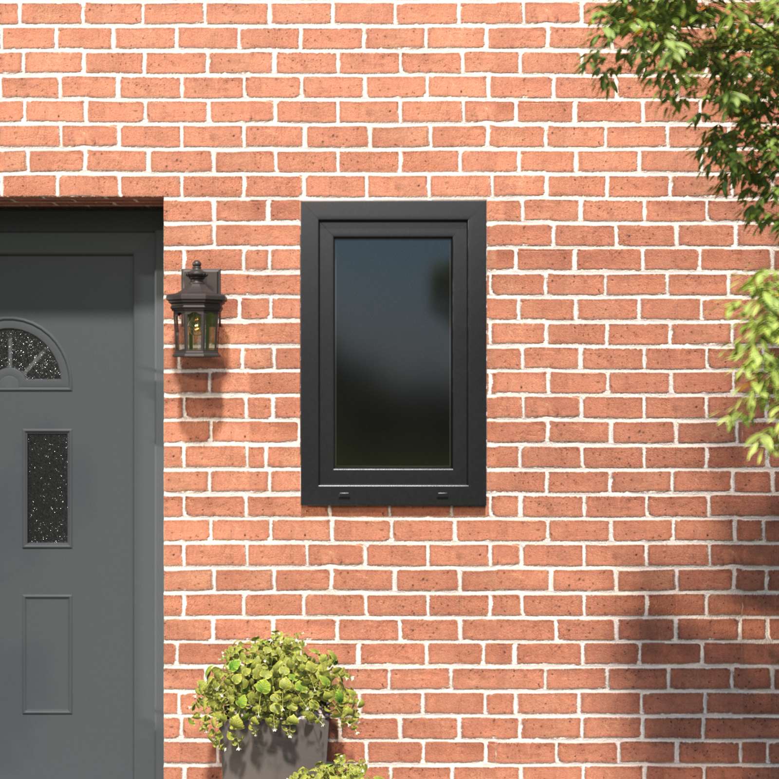 Prozor za podrum RISOR 60 x 100 cm PVC i staklo Antracit