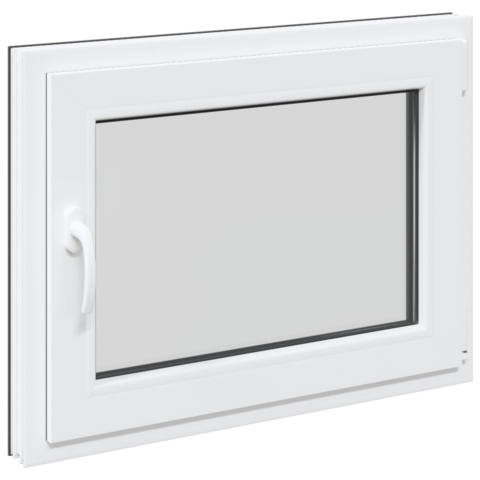 Prozor za podrum RISOR 80 x 50 cm PVC i staklo Antracit