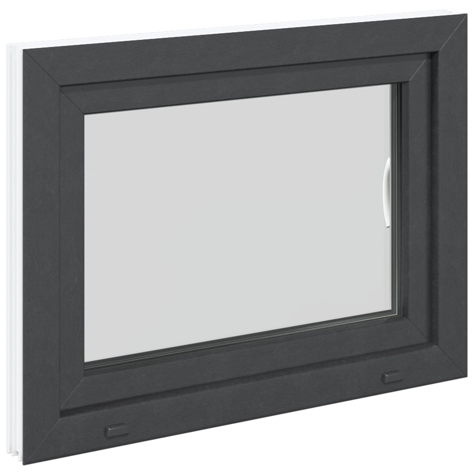 Prozor za podrum RISOR 80 x 50 cm PVC i staklo Antracit
