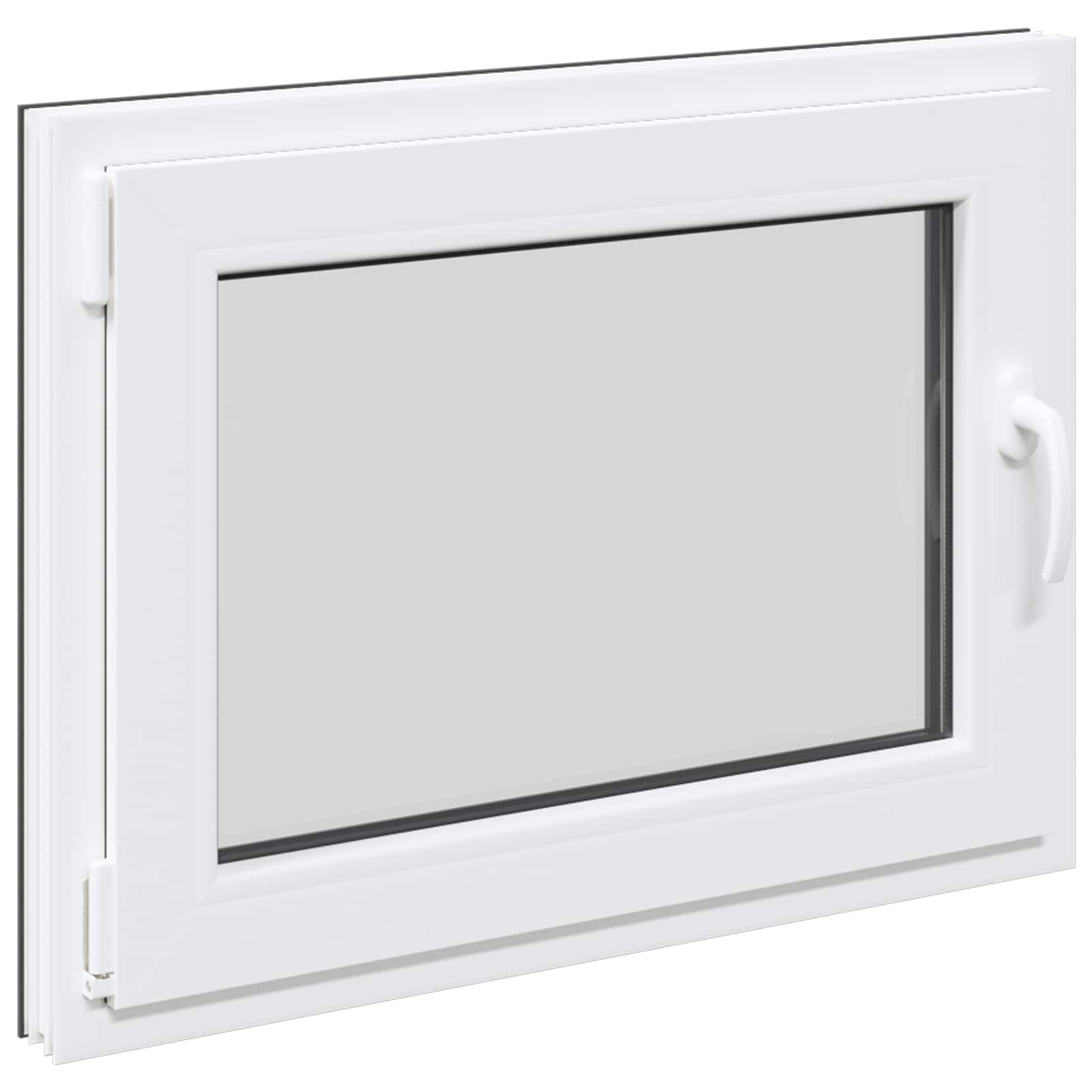 Prozor za podrum RISOR 80 x 60 cm PVC i staklo Antracit