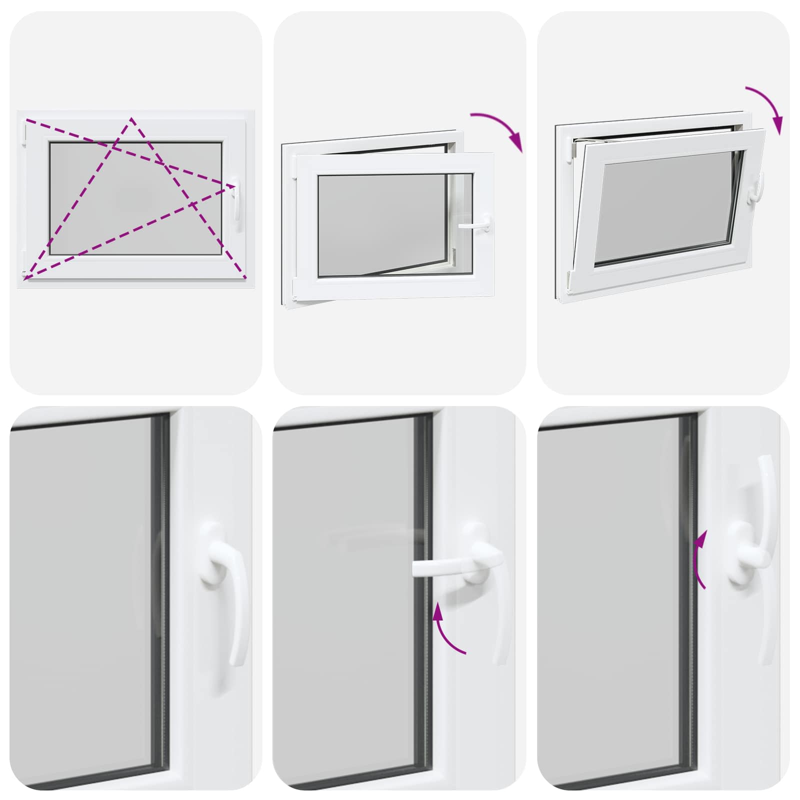 Prozor za podrum RISOR 80 x 60 cm PVC i staklo Antracit
