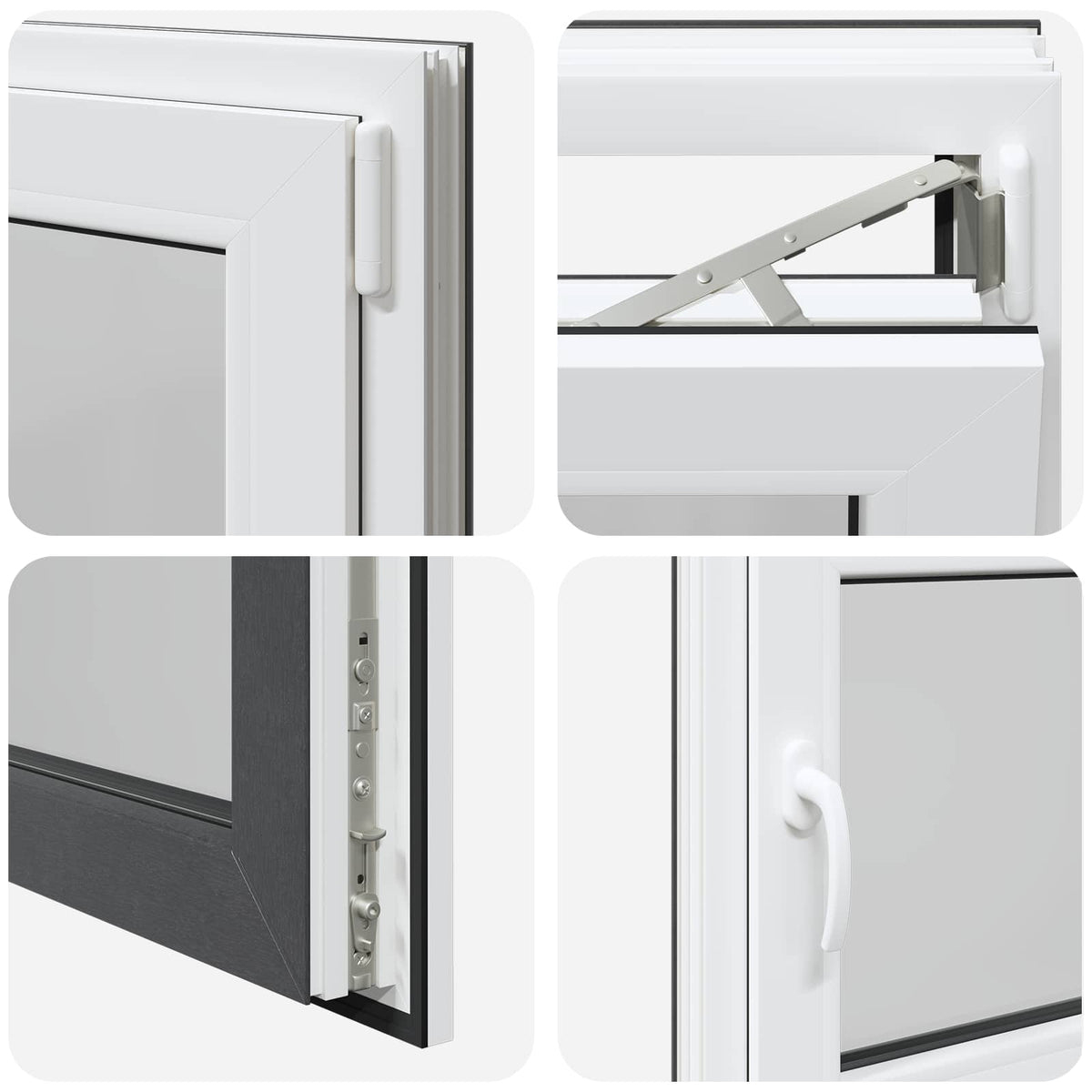 Prozor za podrum RISOR 80 x 60 cm PVC i staklo Antracit