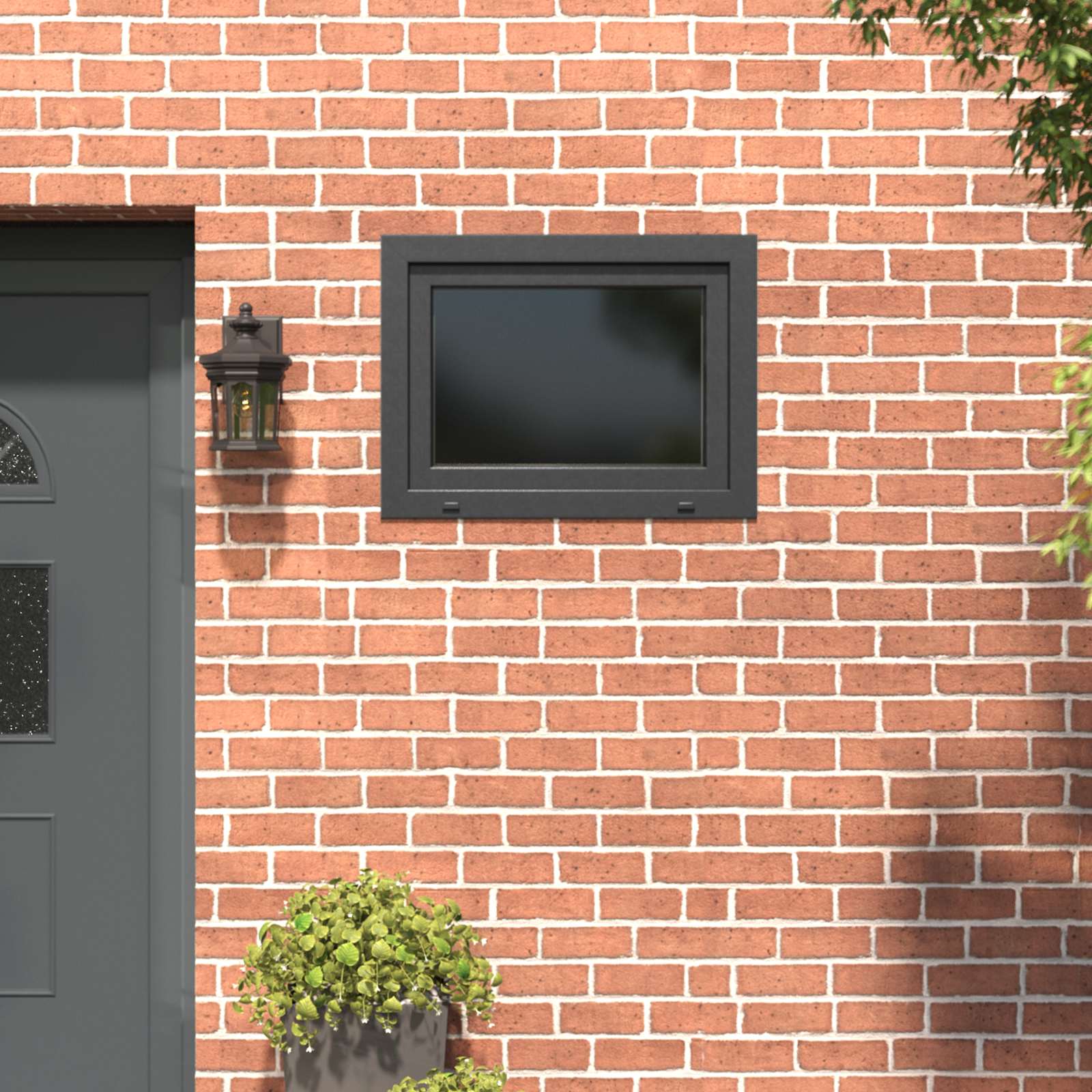Prozor za podrum RISOR 80 x 70 cm PVC i staklo Antracit