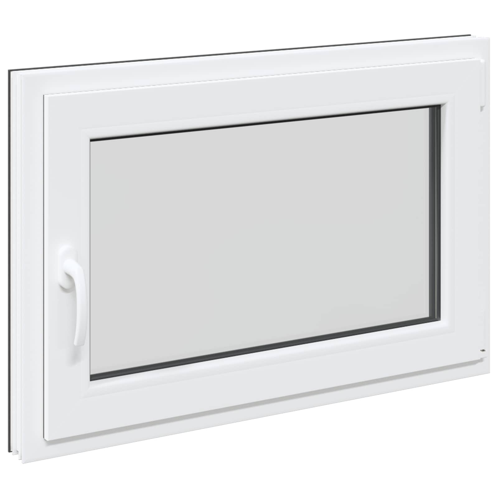 Prozor za podrum RISOR 80 x 70 cm PVC i staklo Antracit
