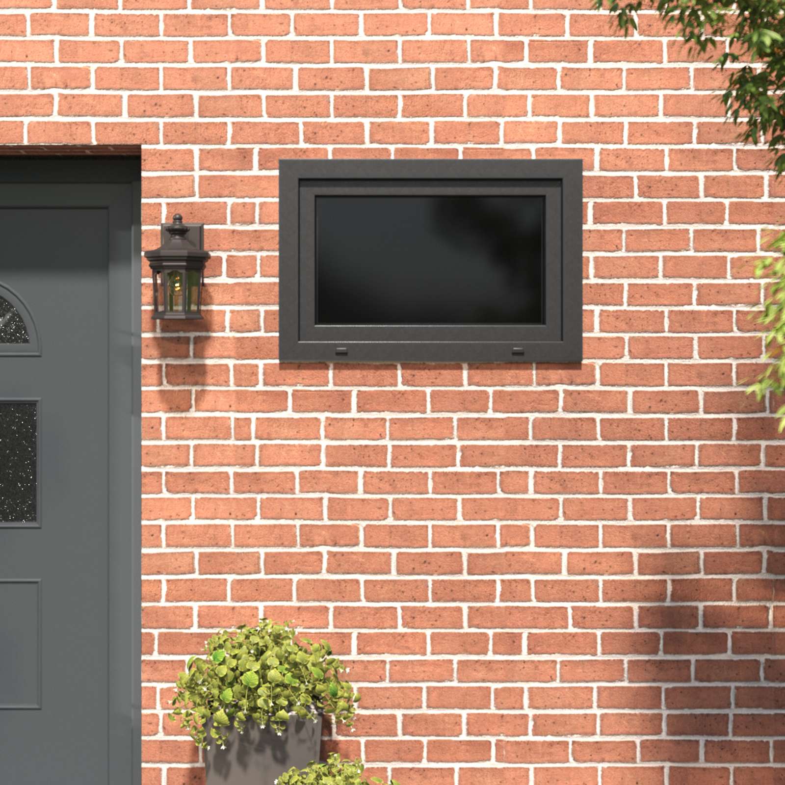 Prozor za podrum RISOR 90 x 50 cm PVC i staklo Antracit