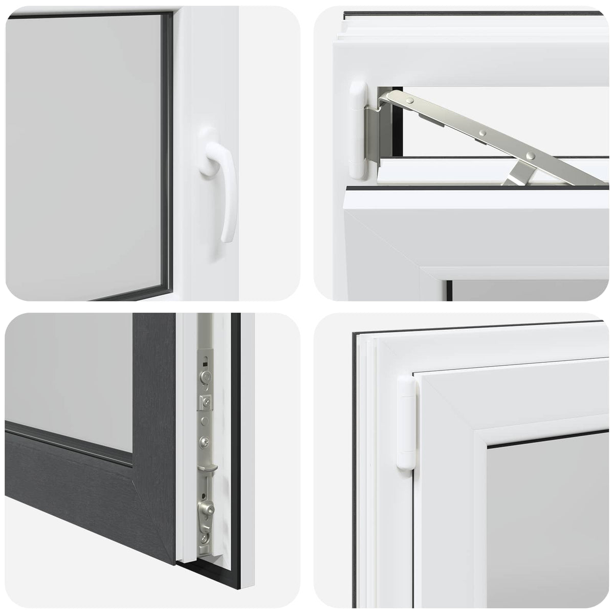 Prozor za podrum RISOR 90 x 60 cm PVC i staklo Antracit