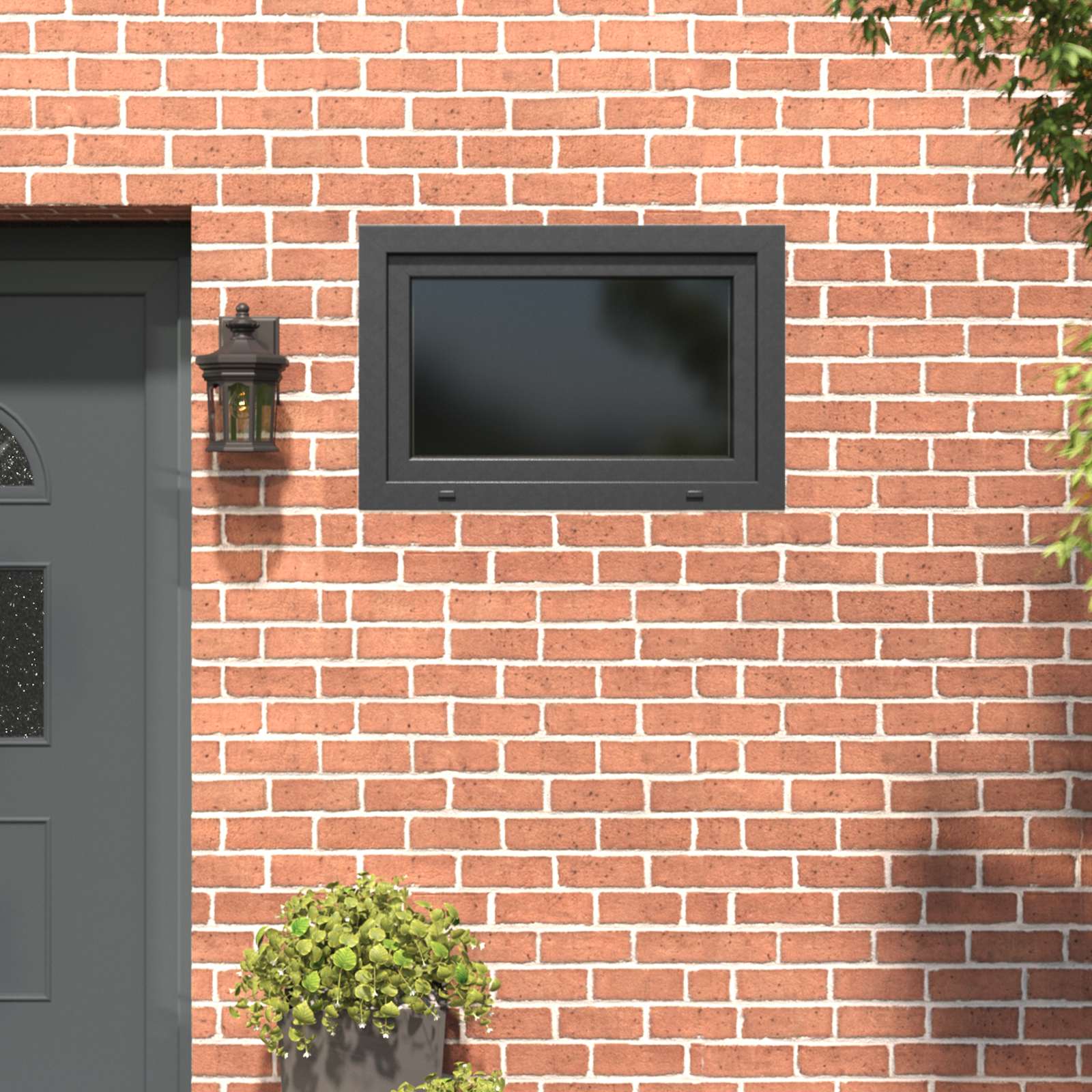 Prozor za podrum RISOR 90 x 60 cm PVC i staklo Antracit
