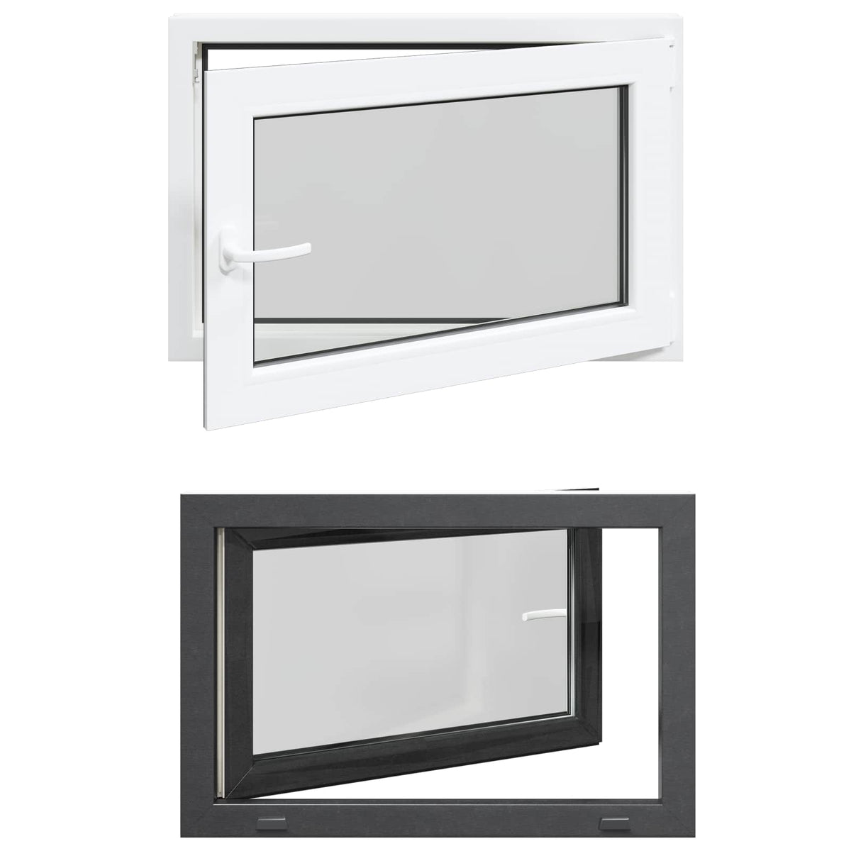 Prozor za podrum RISOR 90 x 60 cm PVC i staklo Antracit