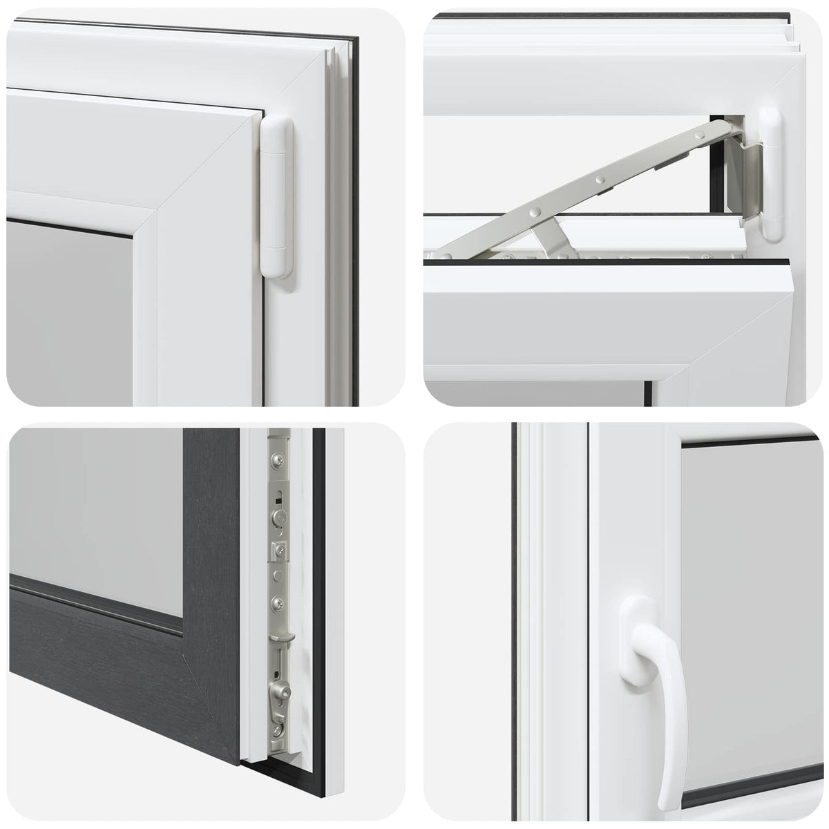 Prozor za podrum RISOR 100 x 50 cm PVC i staklo Antracit